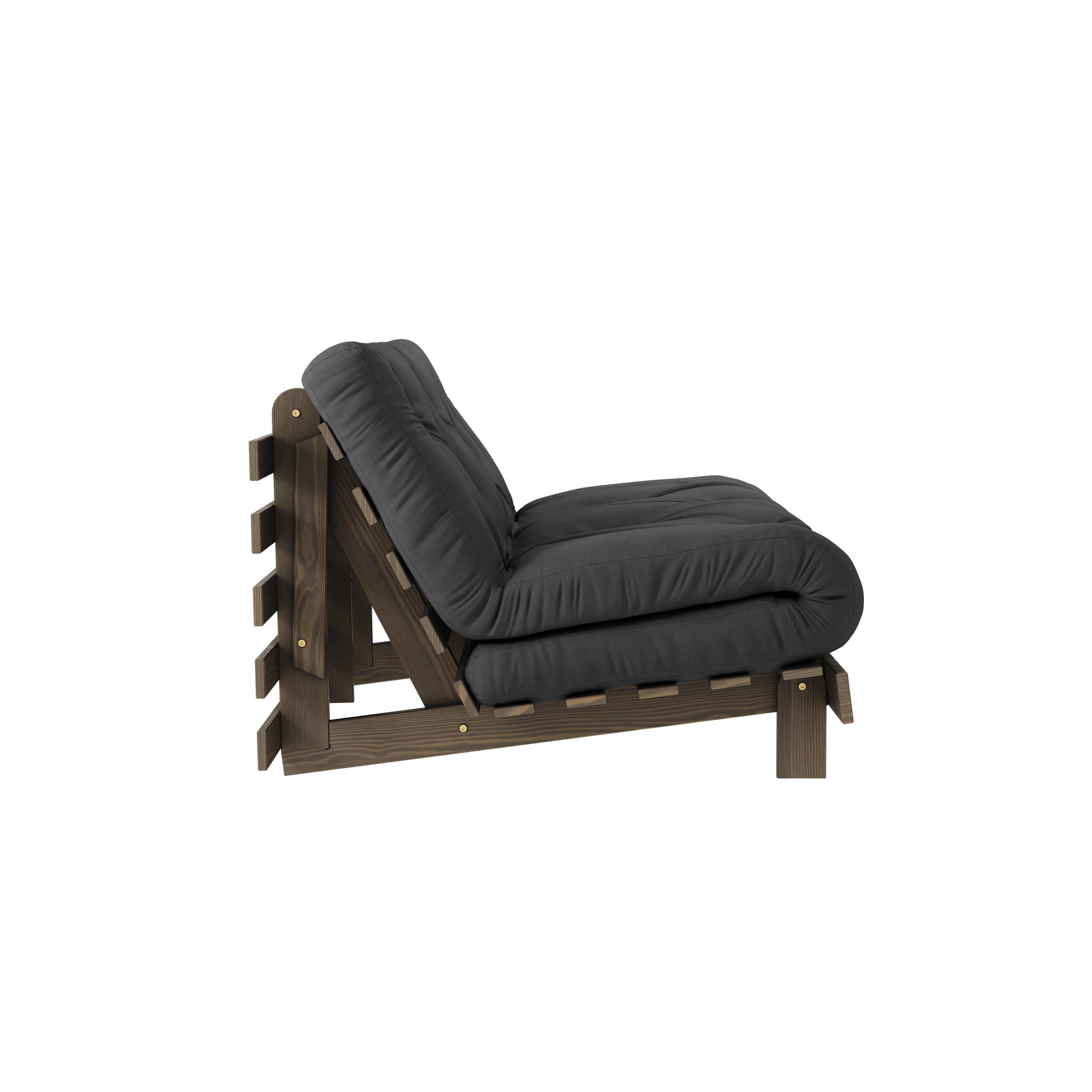 ROOTS CAROB BROWN 140 X 200 W. ROOTS MATTRESS DARK GREY