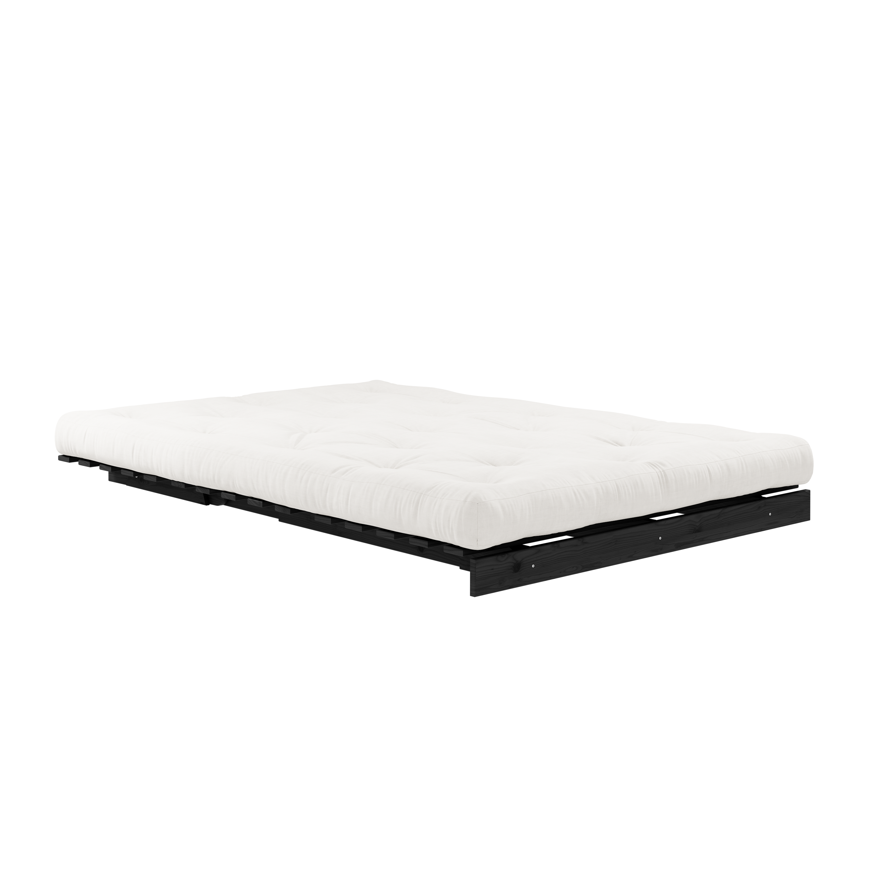ROOTS BLACK NIGHT LACQUERED 140 X 200 W. ROOTS MATTRESS NATURAL