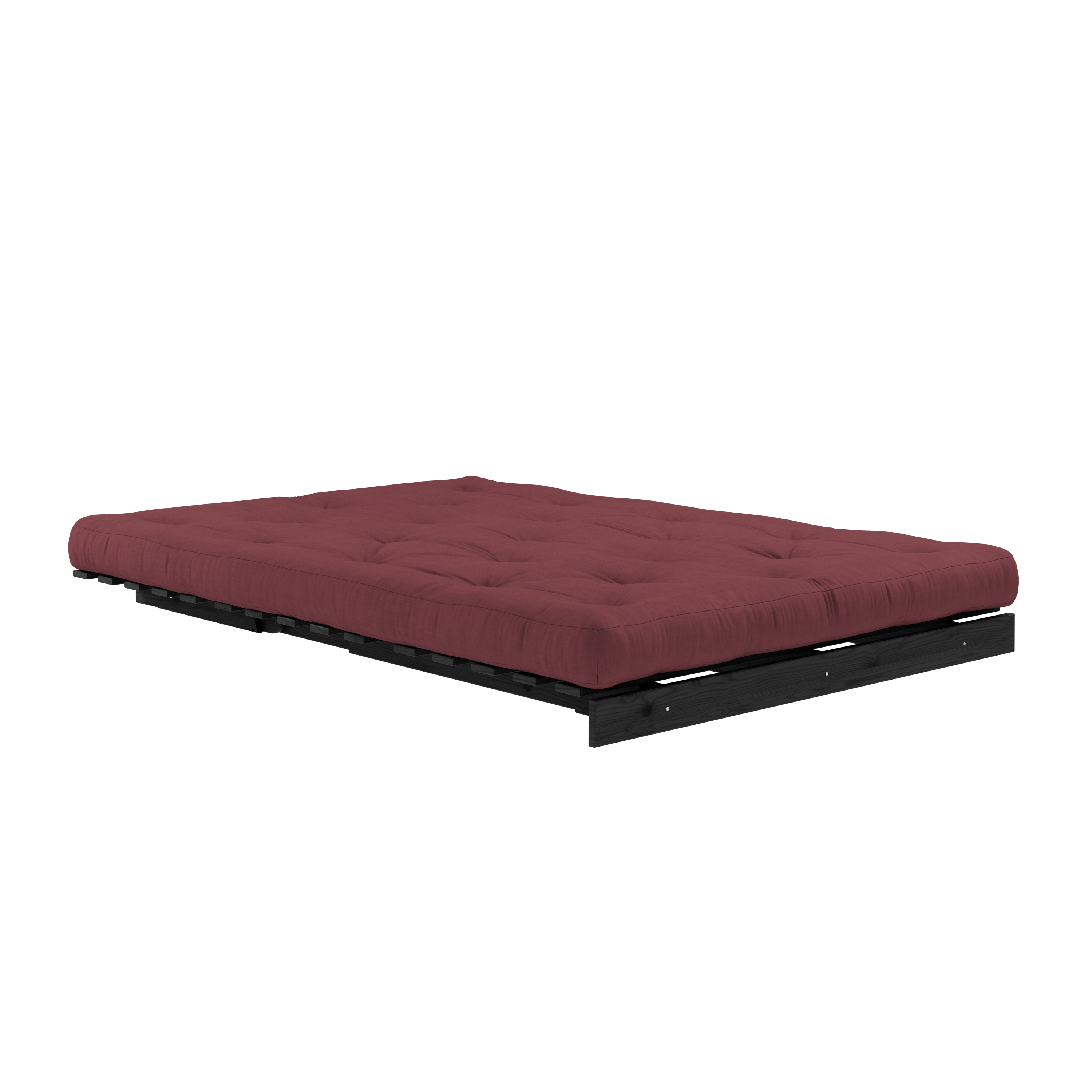 ROOTS BLACK NIGHT LACQUERED 140 X 200 W. ROOTS MATTRESS BORDEAUX