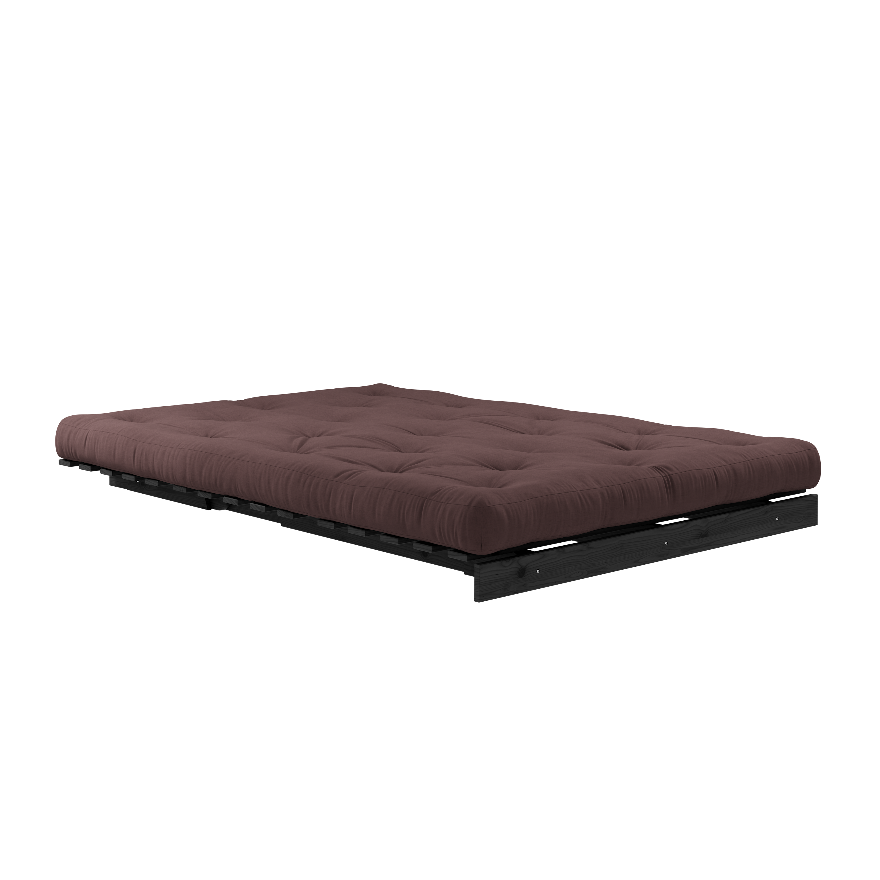 ROOTS BLACK NIGHT LACQUERED 140 X 200 W. ROOTS MATTRESS BROWN