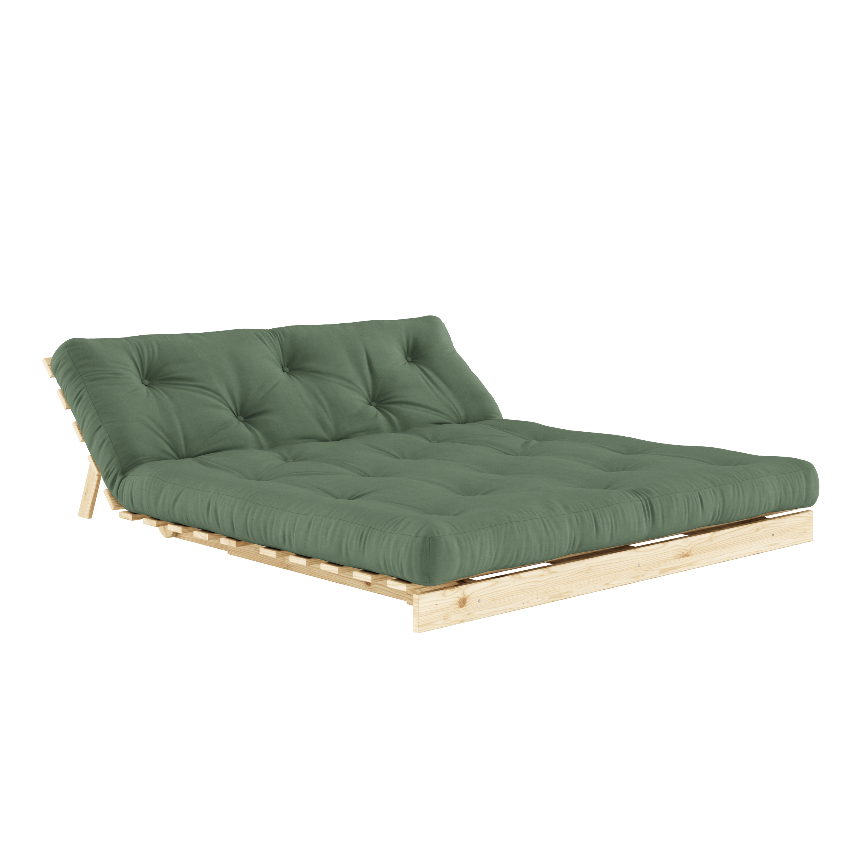 ROOTS RAW 160 X 200 W. ROOTS MATTRESS OLIVE GREEN