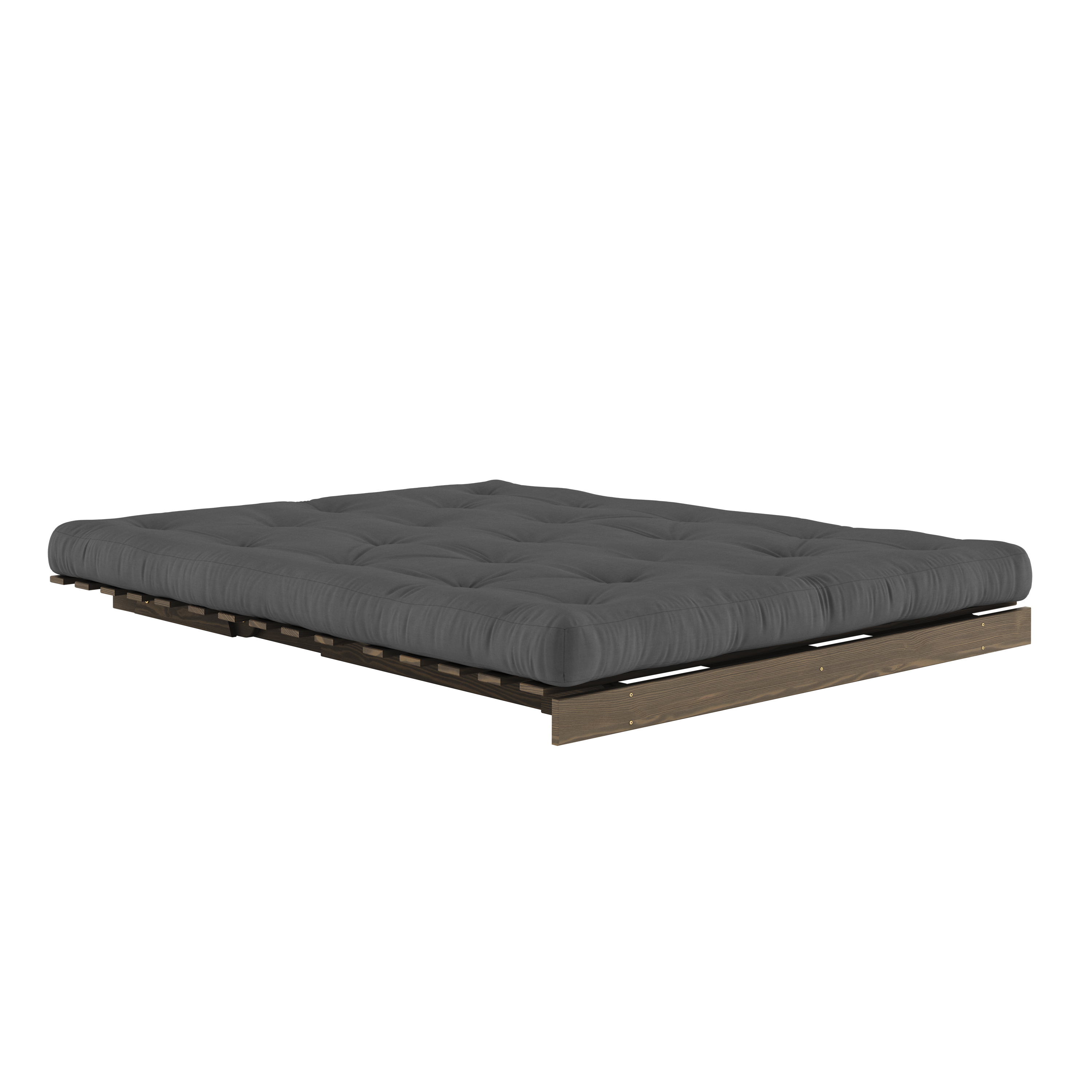 ROOTS CAROB BROWN 160 X 200 W. ROOTS MATTRESS DARK GREY