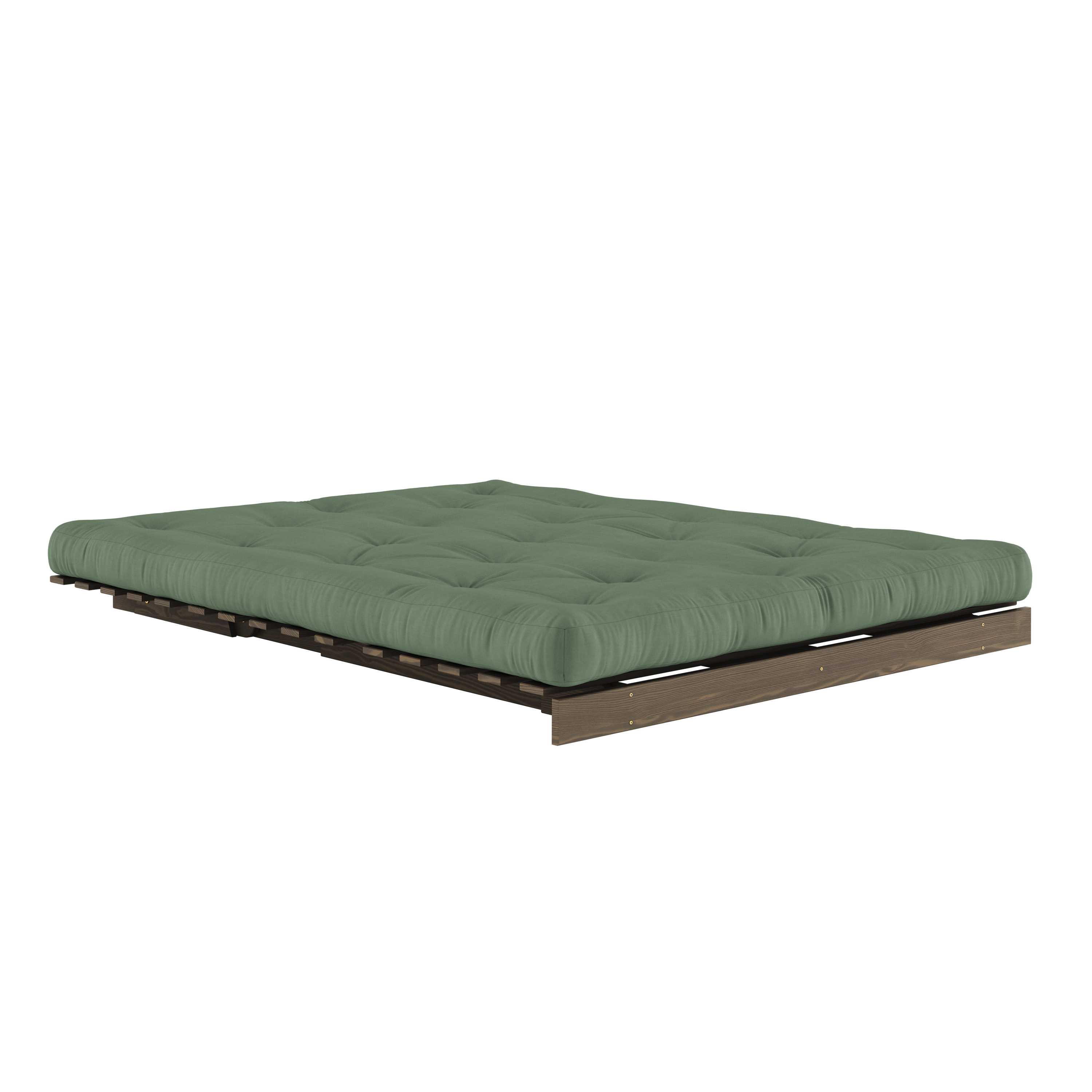 ROOTS CAROB BROWN 160 X 200 W. ROOTS MATTRESS OLIVE GREEN