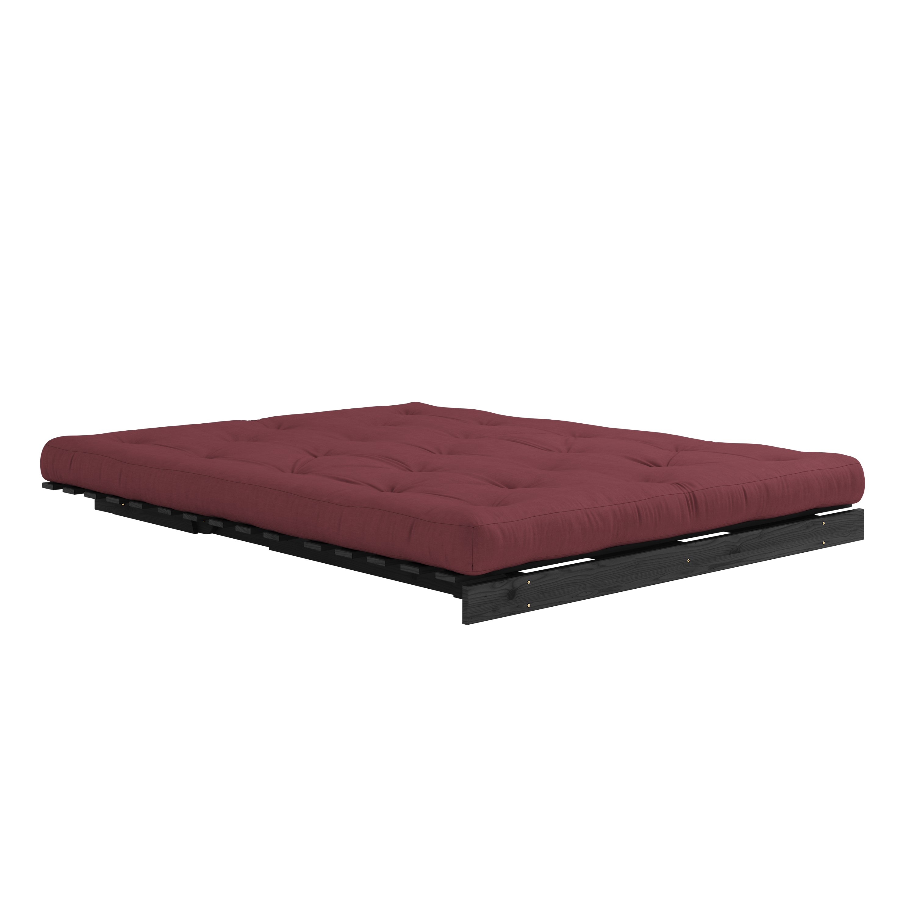 ROOTS BLACK NIGHT LACQUERED 160 X 200 W. ROOTS MATTRESS BORDEAUX