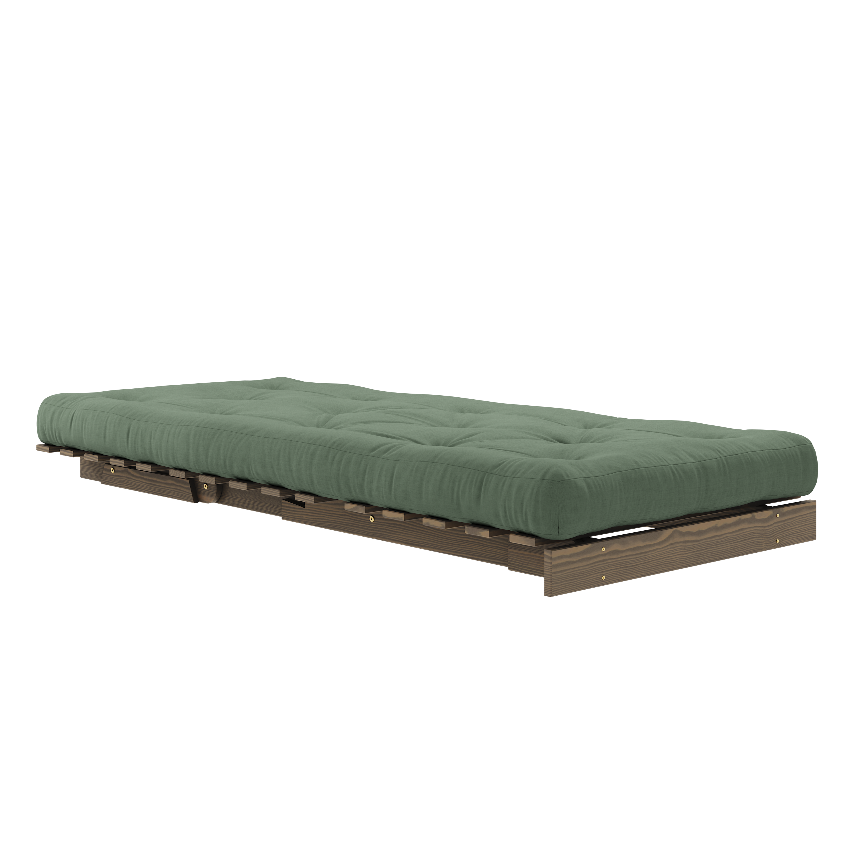 ROOTS CAROB BROWN 90 X 200 W. ROOTS MATTRESS OLIVE GREEN 90 X 200
