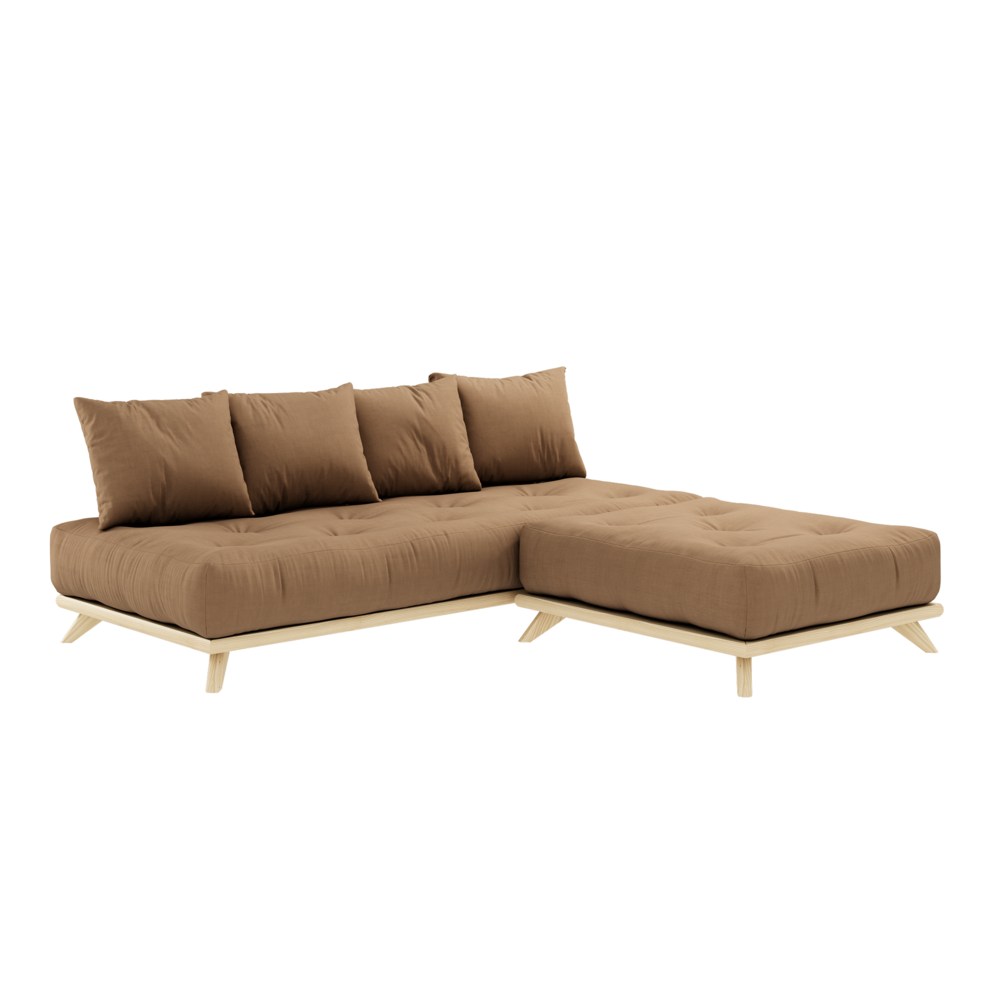 SENZA DAYBED CLEAR LACQUERED W. SENZA DAYBED MATTRESS SET MOCCA