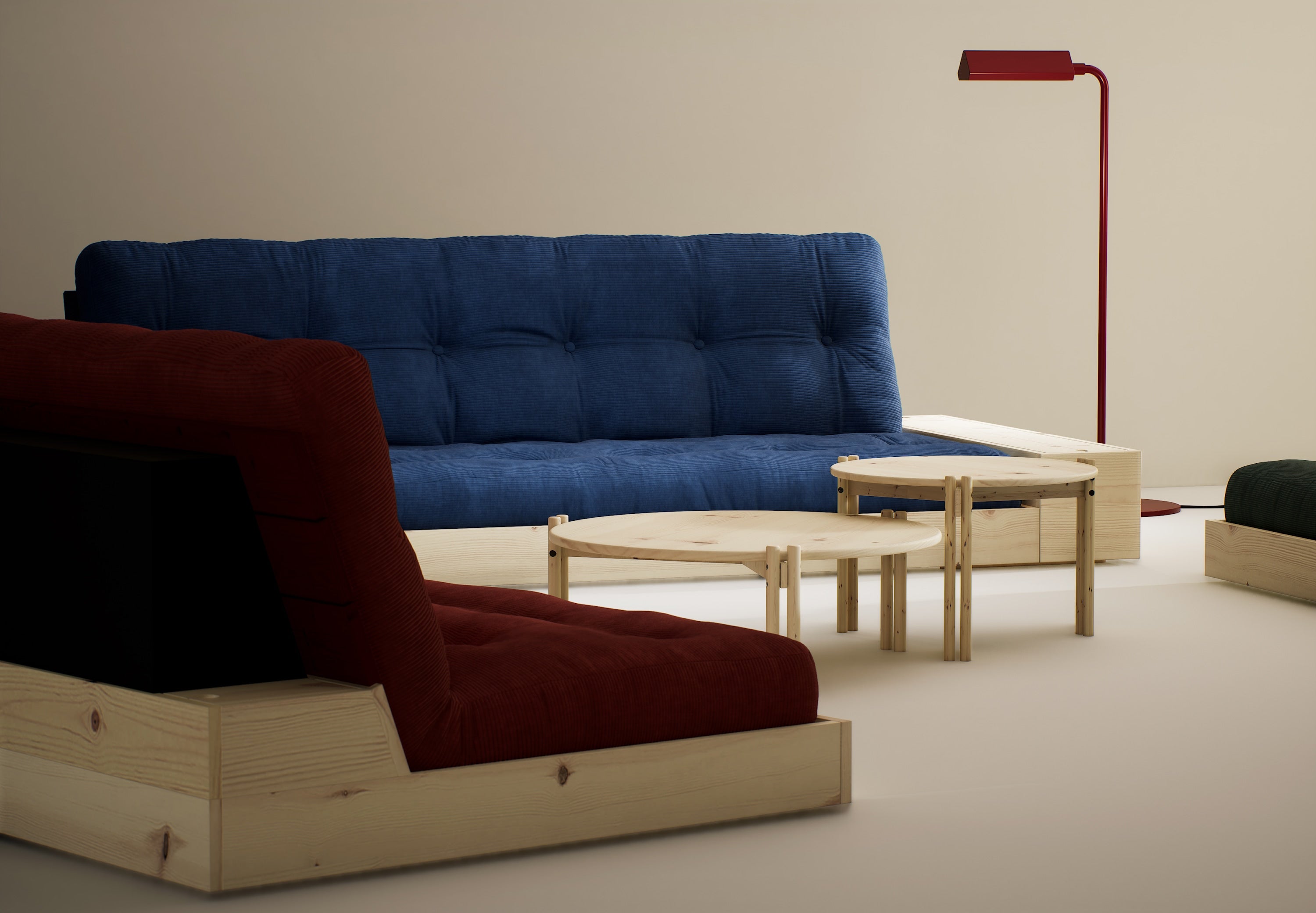 STICKS TABLE LOW POPPY RED