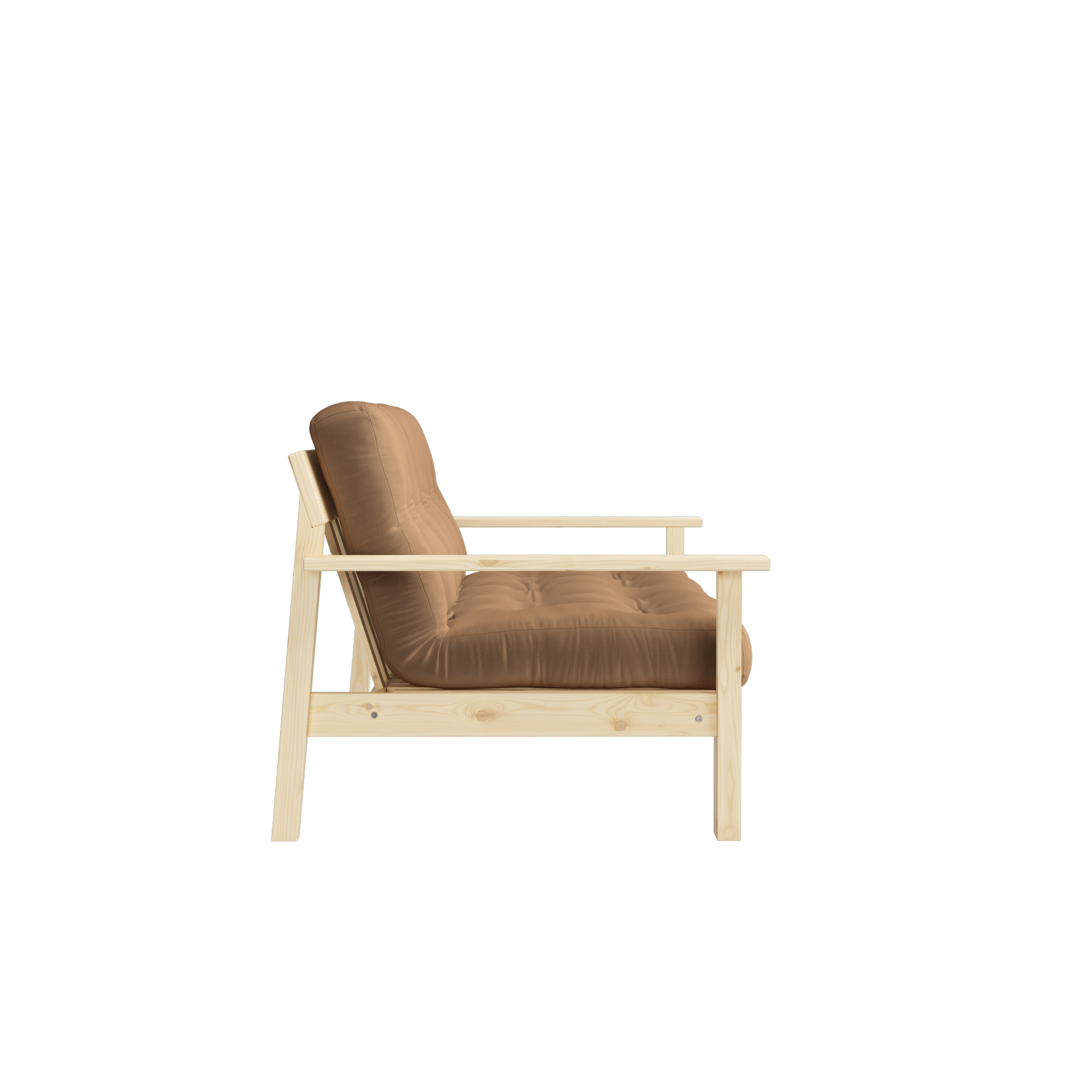 UNWIND CLEAR LACQUERED W. 5-LAYER MIXED MATTRESS MOCCA