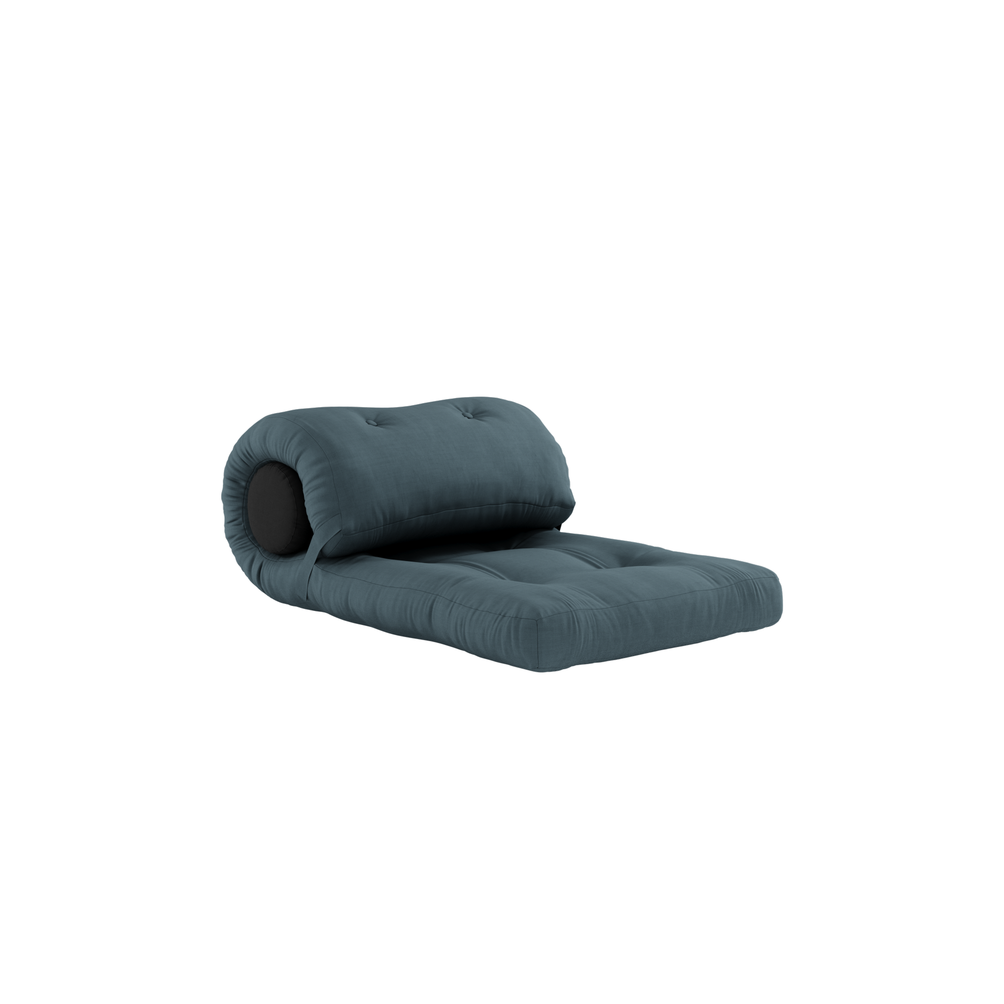 WRAP PETROL BLUE W. 1 CUSHION DARK GREY