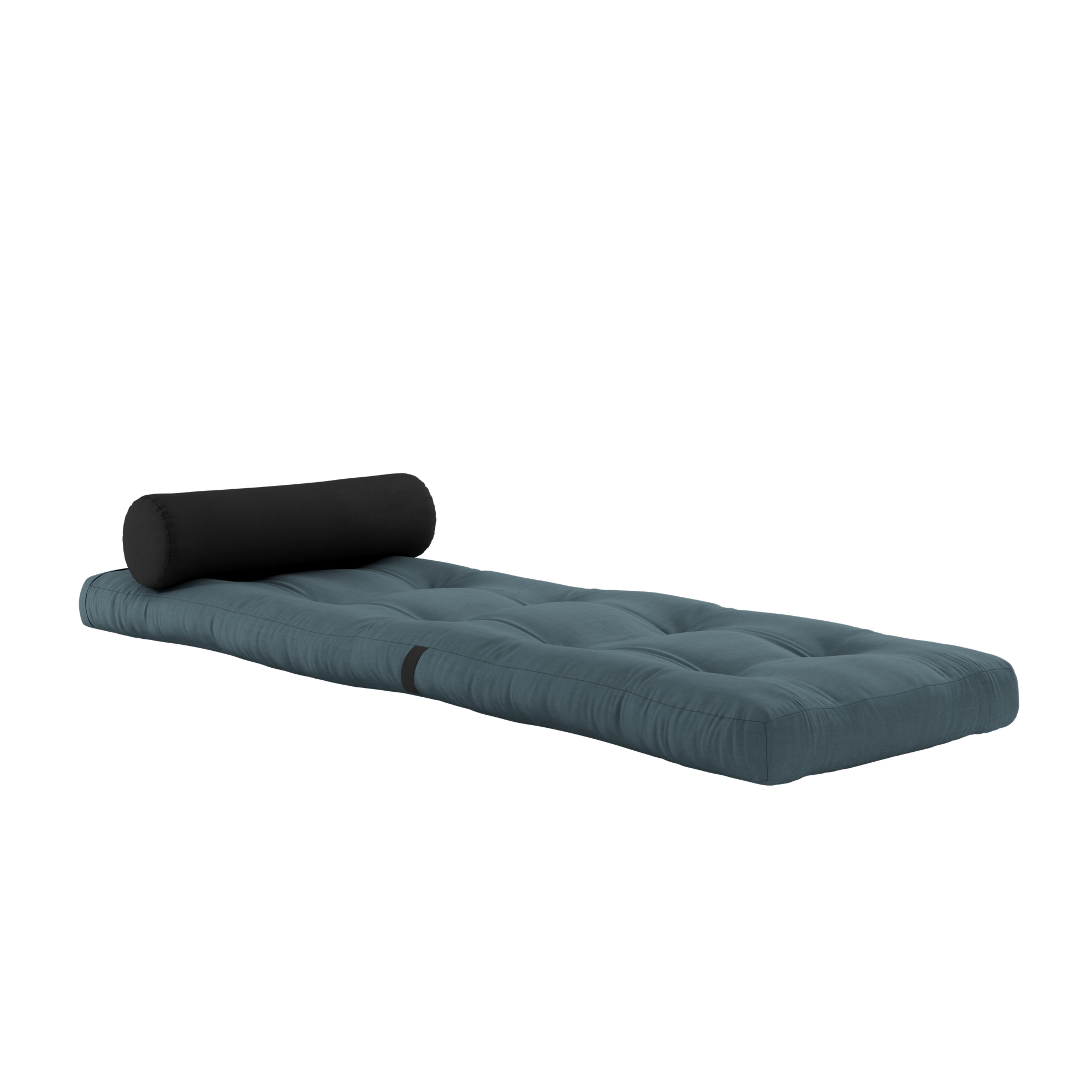 WRAP PETROL BLUE W. 1 CUSHION DARK GREY