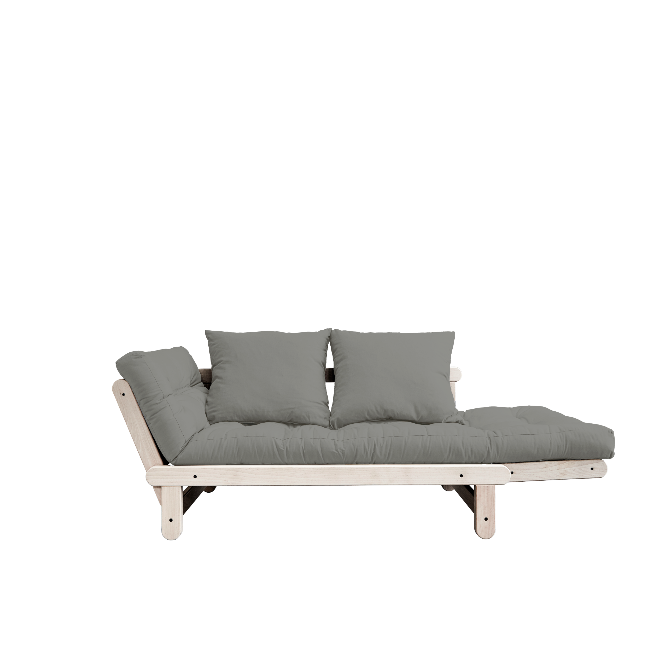 BEAT CLEAR LACQUERED W. BEAT MATTRESS SET GREY