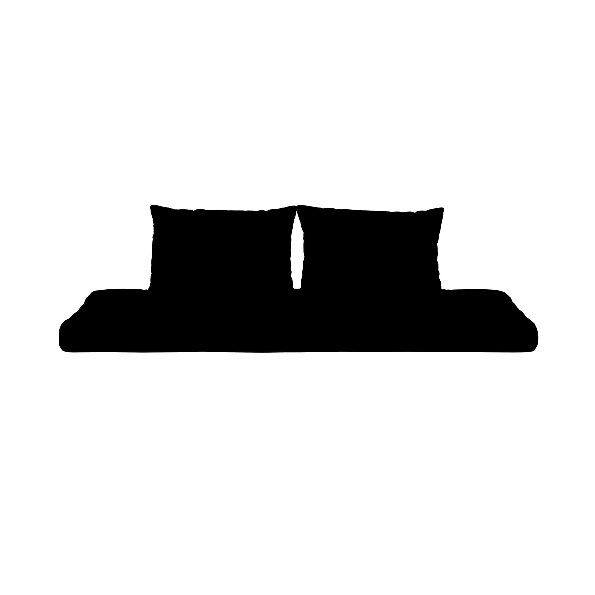 4-Layer Mixed Mattress Petrol Blue W. 2 Cushions Petrol Blue