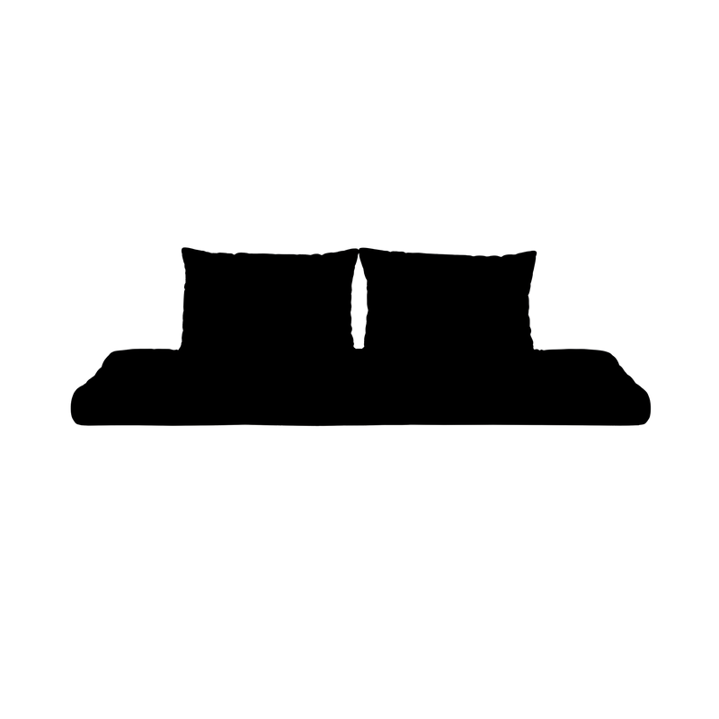 4-Layer Mixed Mattress Mocca W. 2 Cushions Mocca