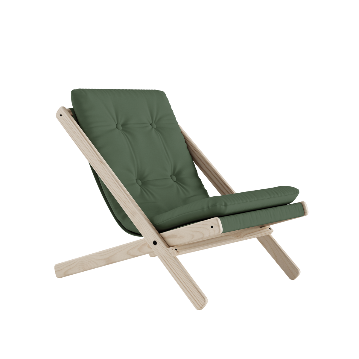 BOOGIE RAW BEECH W. BOOGIE MATTRESS OLIVE GREEN