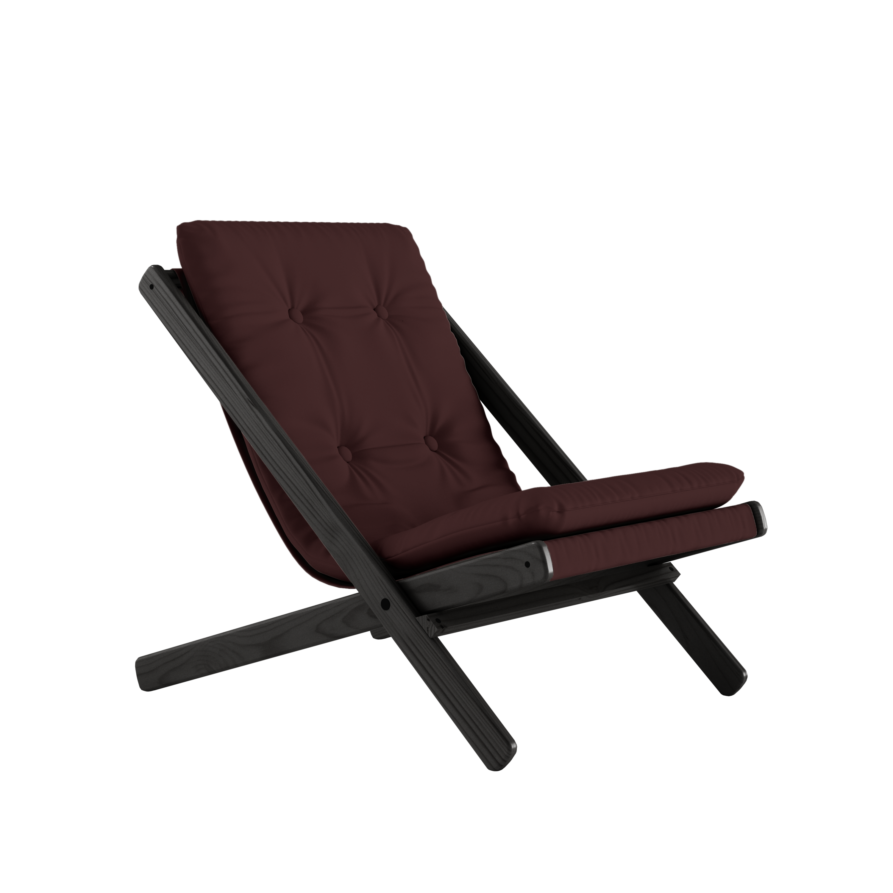 BOOGIE BLACK LACQUERED BEECH W. BOOGIE MATTRESS BROWN