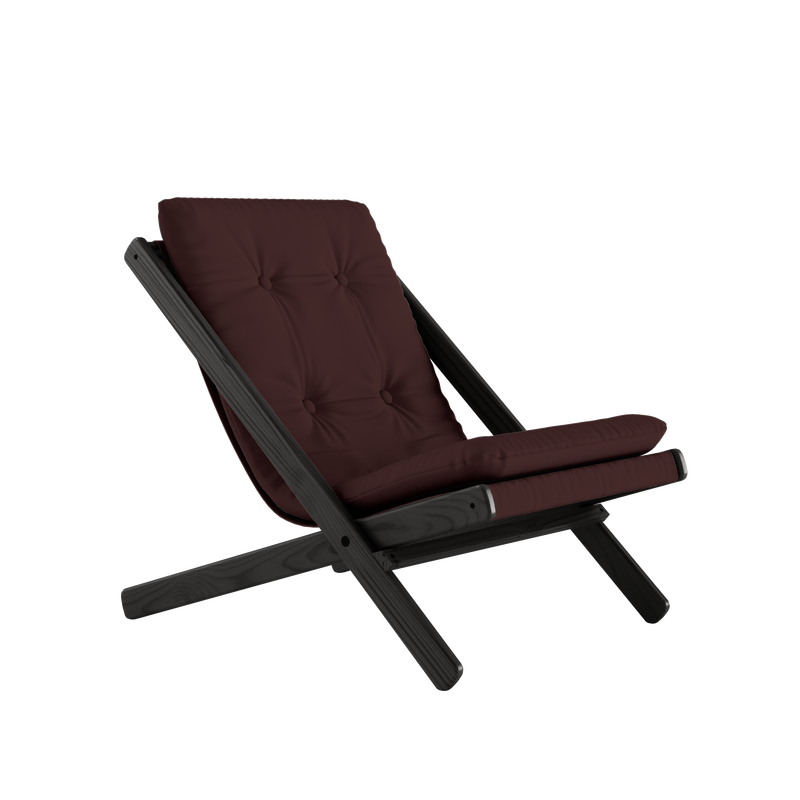 BOOGIE BLACK LACQUERED BEECH W. BOOGIE MATTRESS BROWN