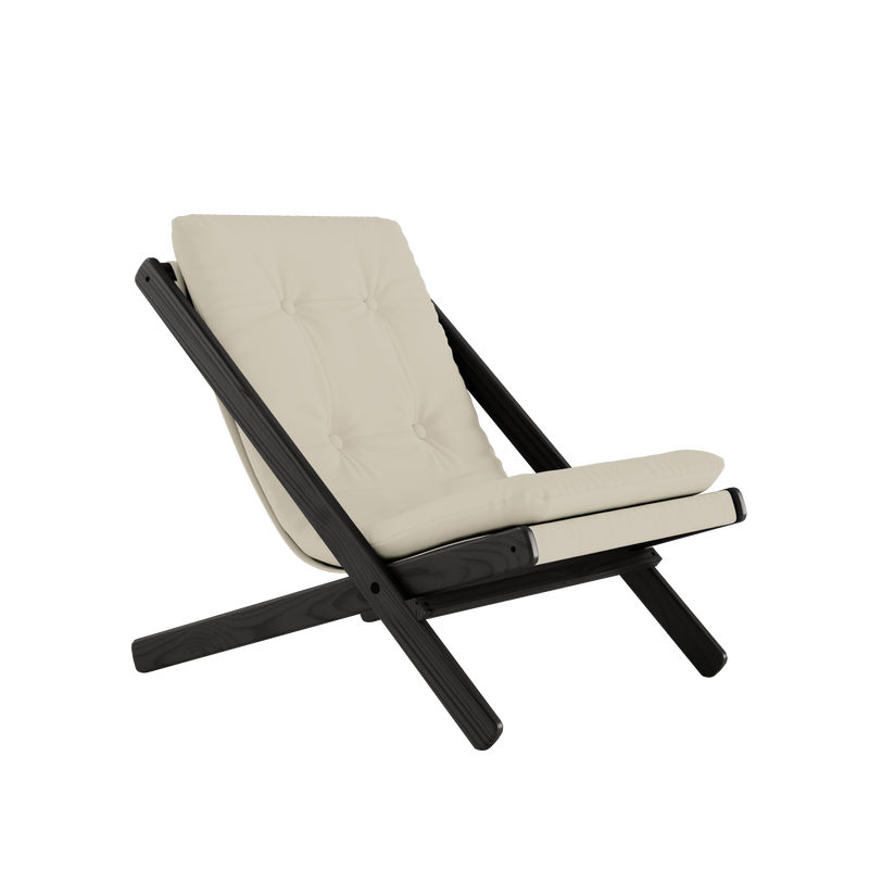 BOOGIE BLACK LACQUERED BEECH W. BOOGIE MATTRESS BEIGE
