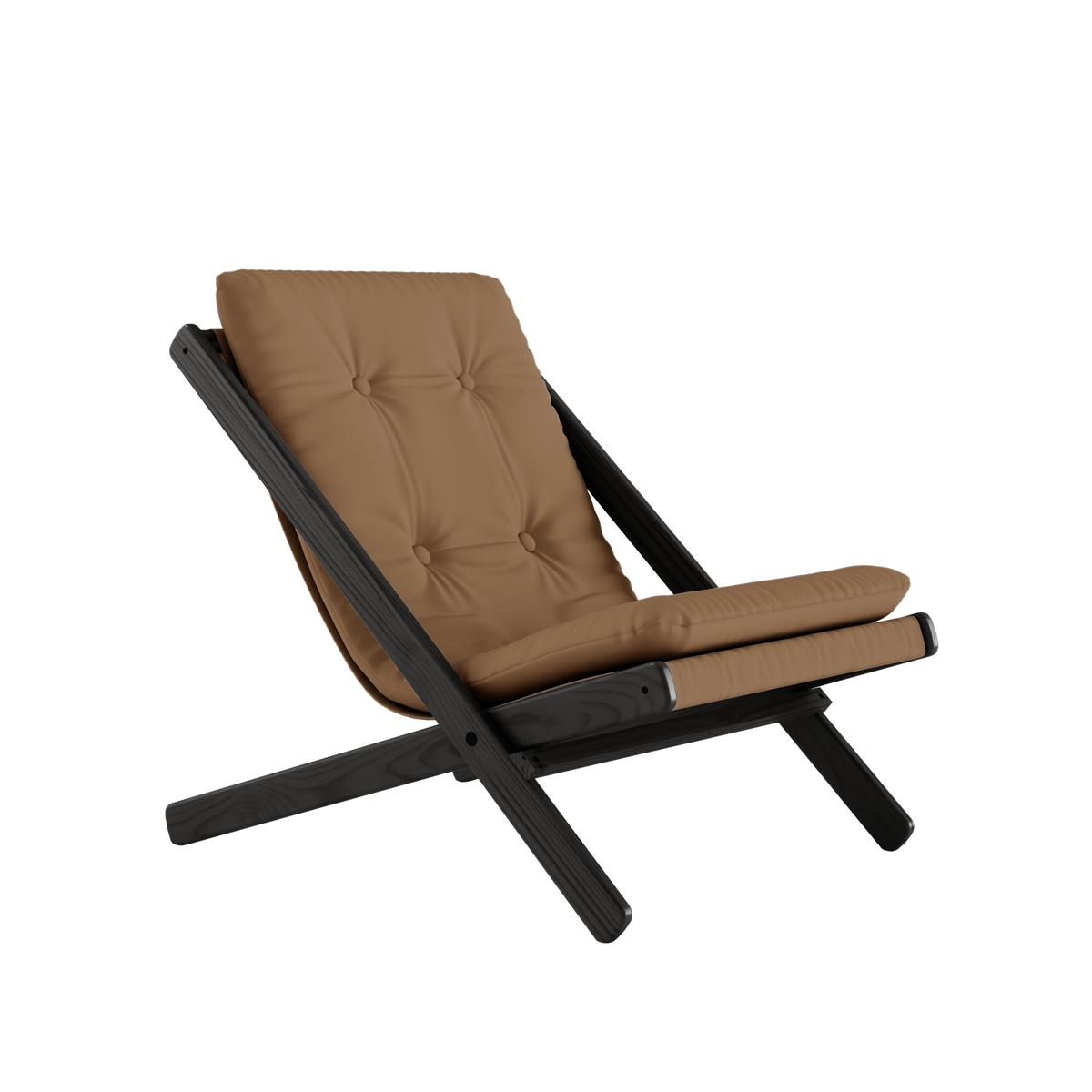 BOOGIE BLACK LACQUERED BEECH W. BOOGIE MATTRESS MOCCA