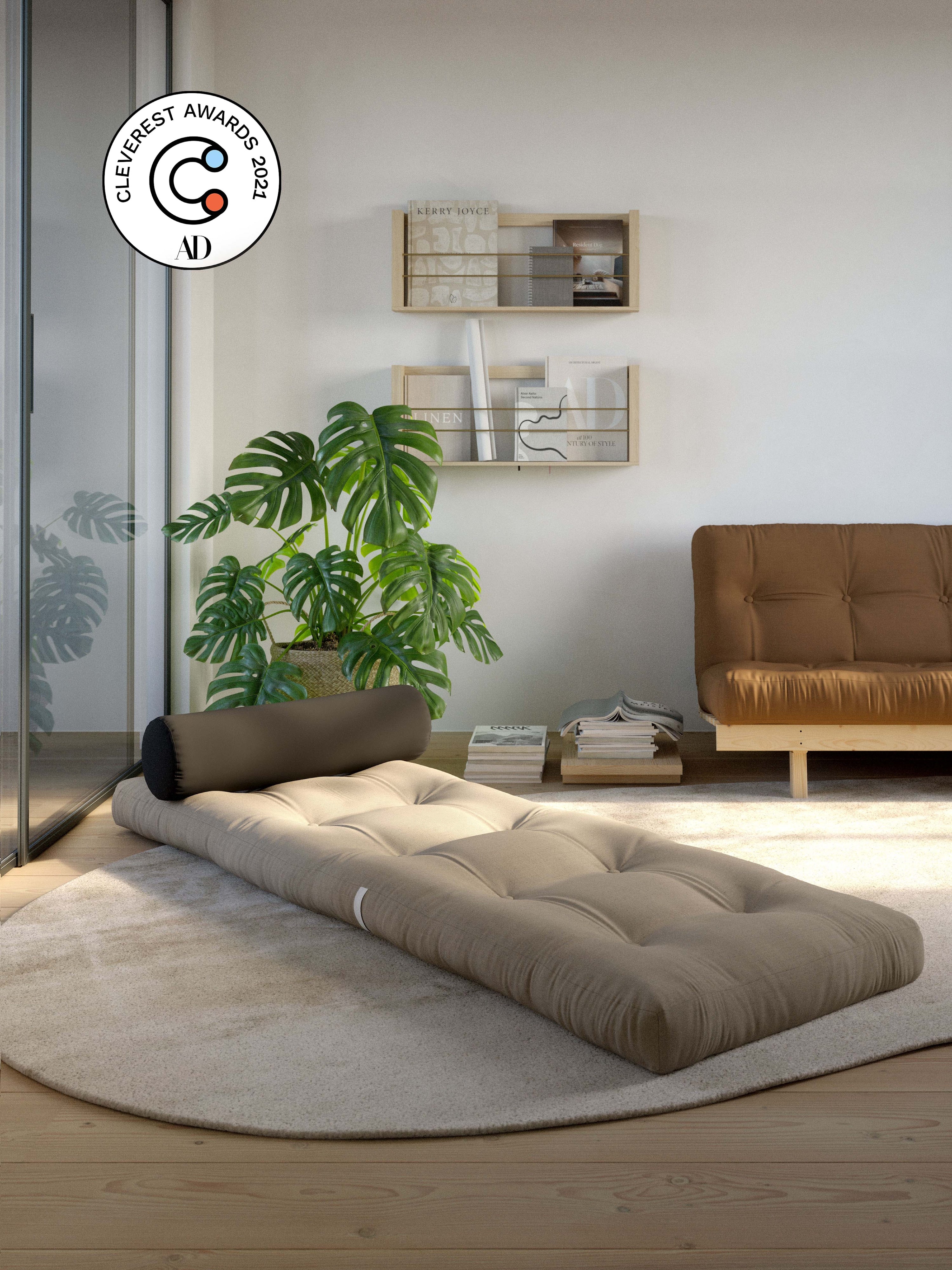 WRAP LINEN W. 1 CUSHION DARK GREY