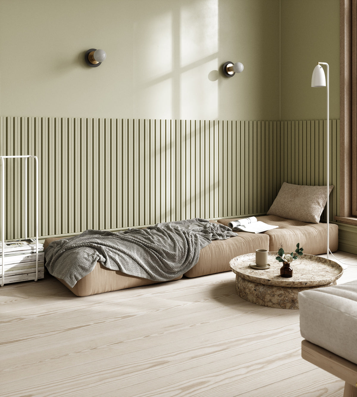 MORE POUF OLIVE GREEN