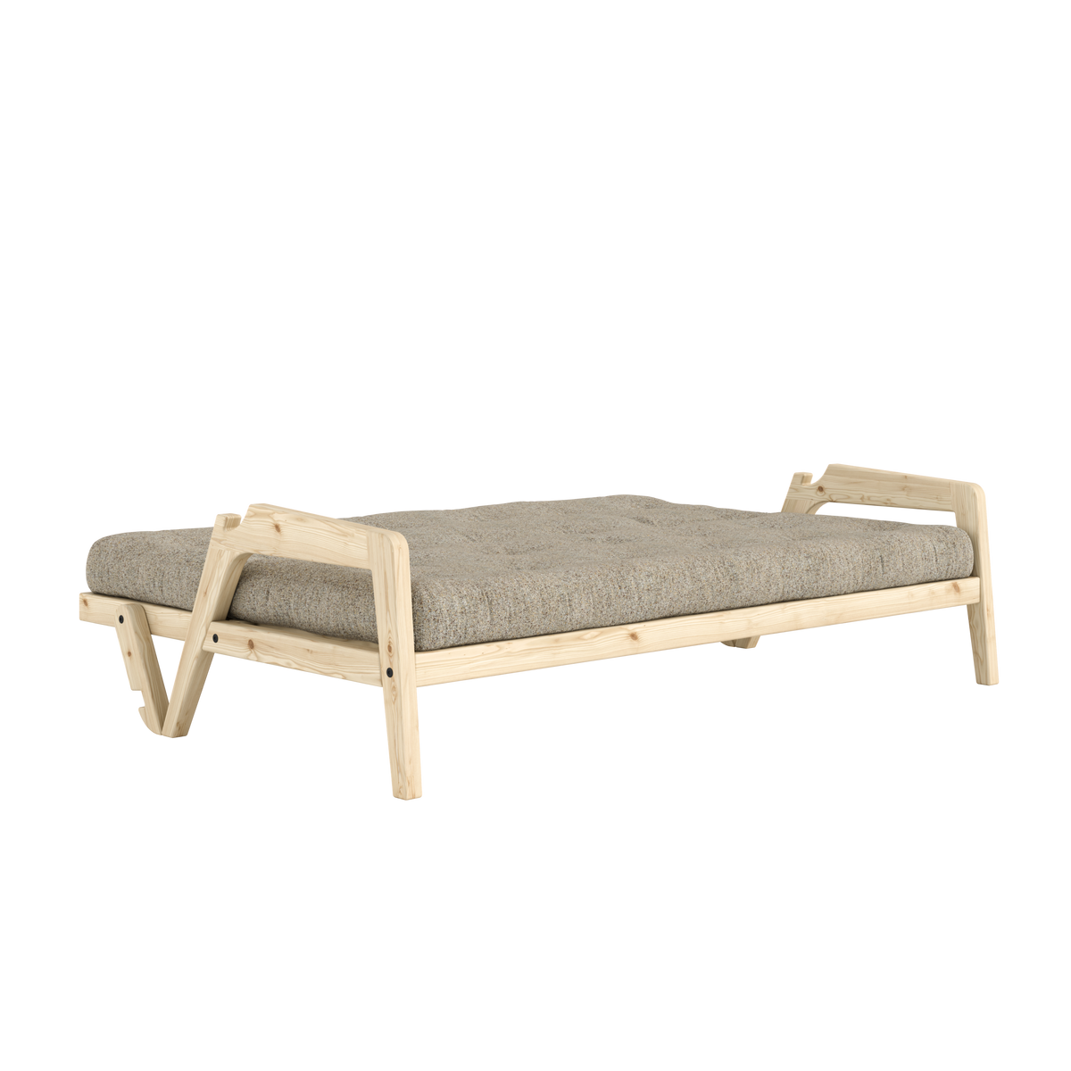 GRAB CLEAR LACQUERED W. 5-LAYER MIXED MATTRESS WARM SAND