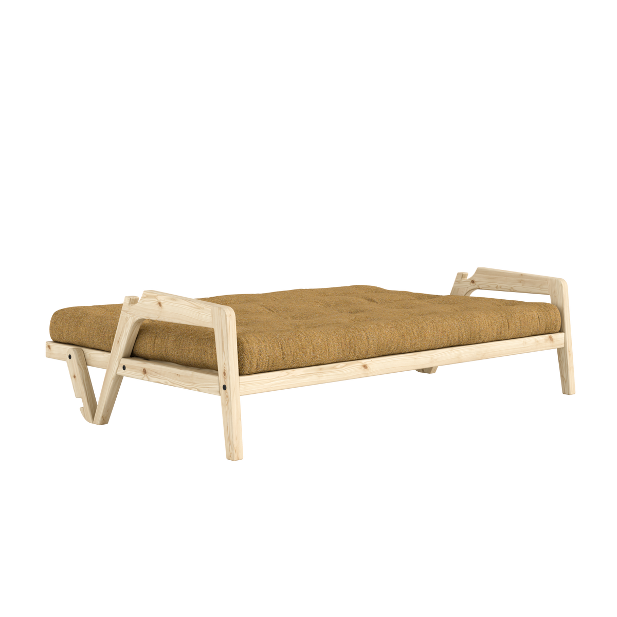 GRAB CLEAR LACQUERED W. 5-LAYER MIXED MATTRESS GOLDEN OCHRE