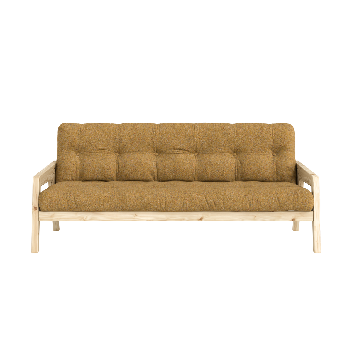 GRAB CLEAR LACQUERED W. 5-LAYER MIXED MATTRESS GOLDEN OCHRE