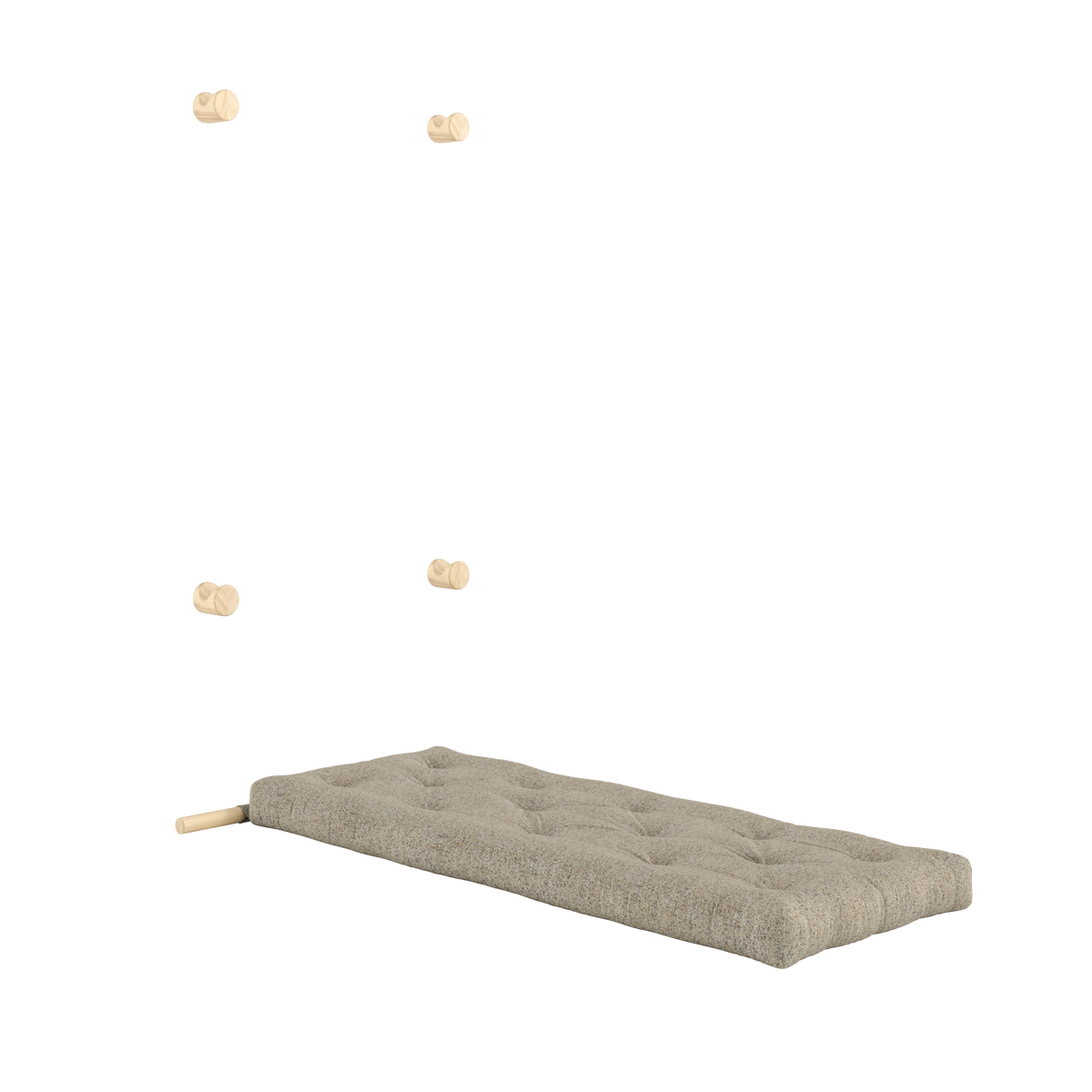 HOOKED RAW 75 X 200 W. BRAVO MATTRESS WARM SAND