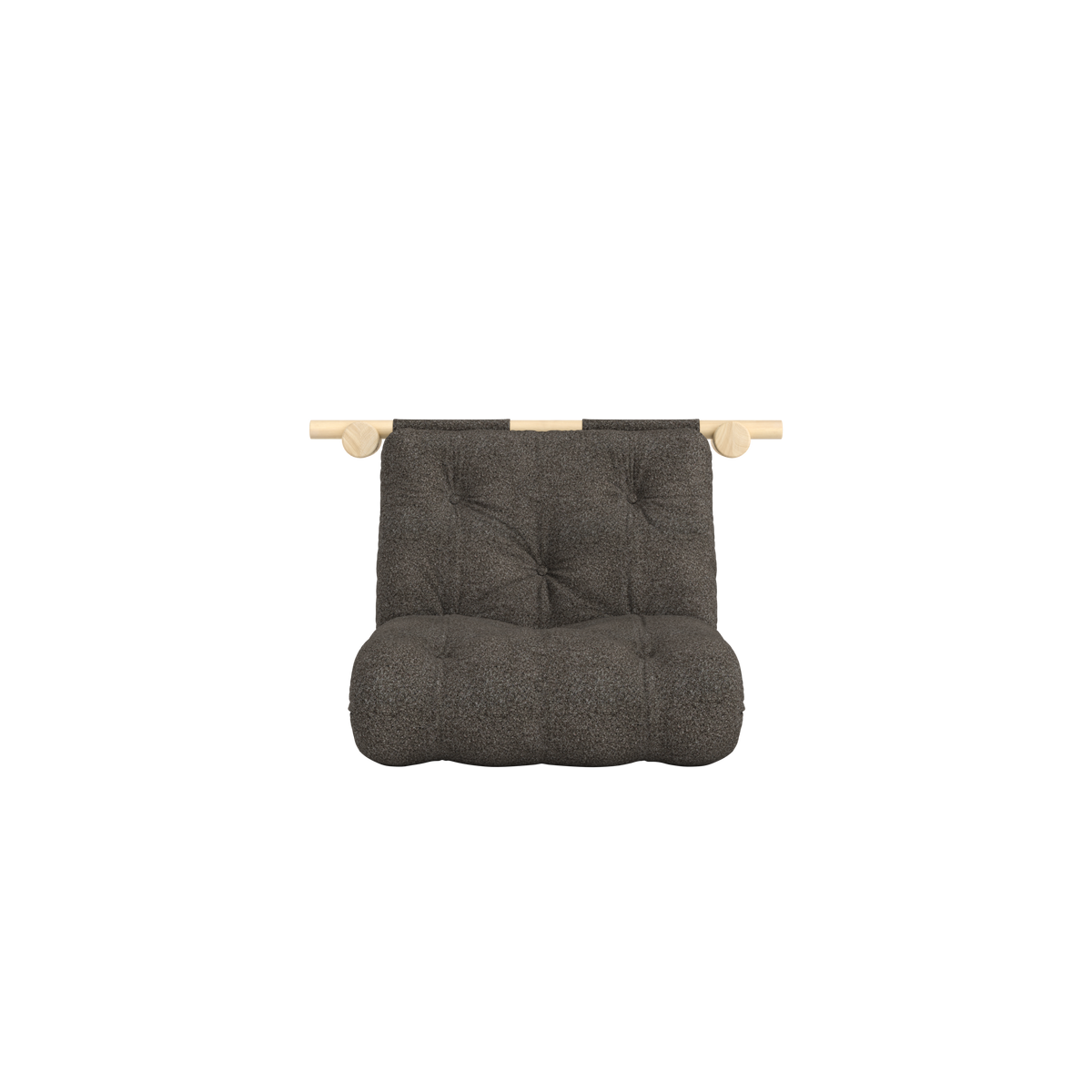 HOOKED RAW 75 X 200 W. BRAVO MATTRESS MELLOW BROWN