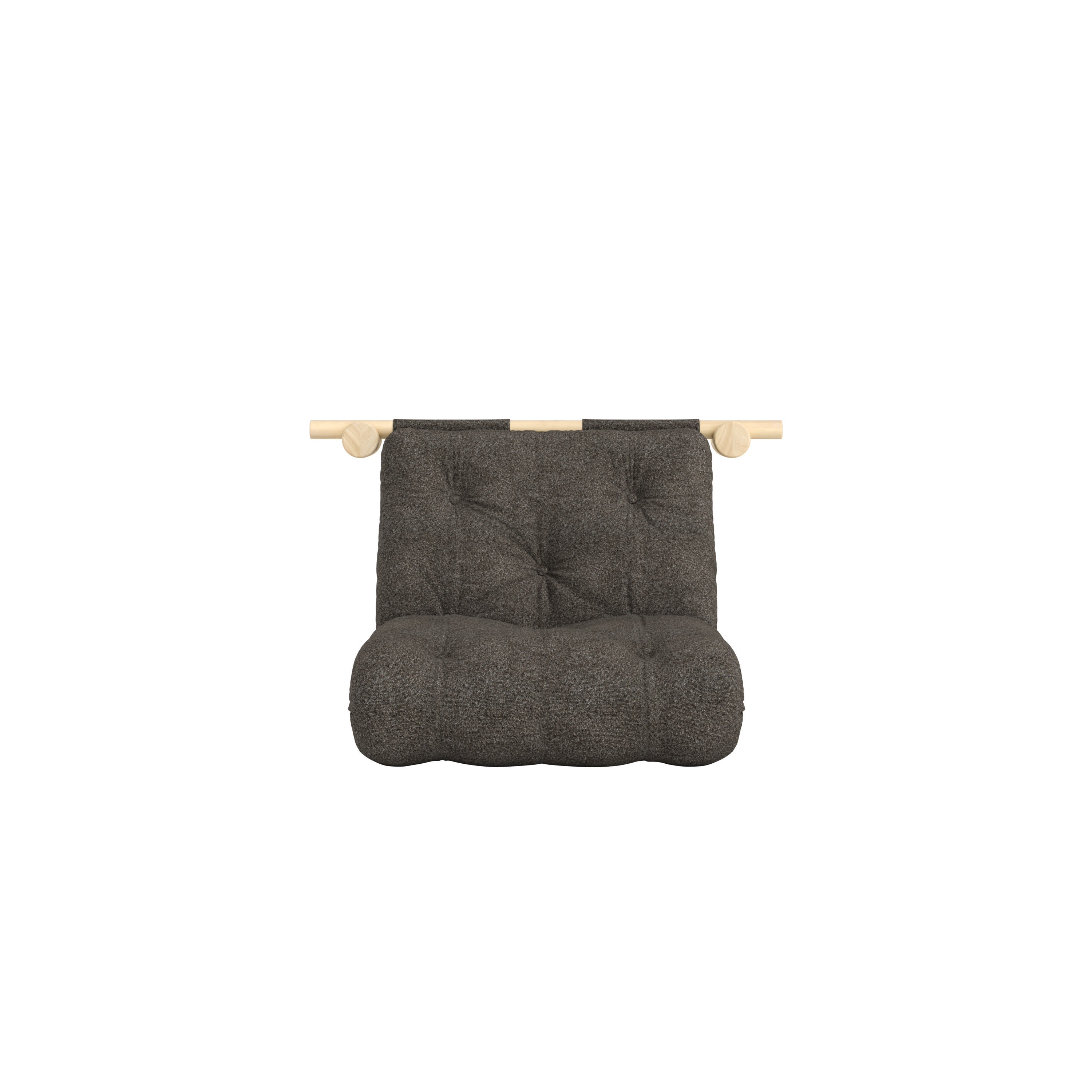 HOOKED RAW 75 X 200 W. BRAVO MATTRESS MELLOW BROWN