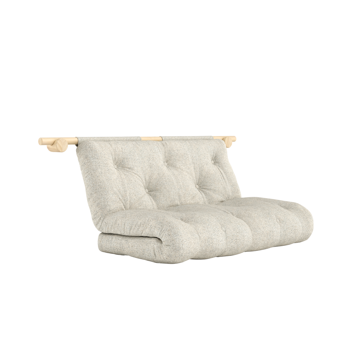 HOOKED RAW 135 X 200 W. BRAVO MATTRESS SOFT CHALK