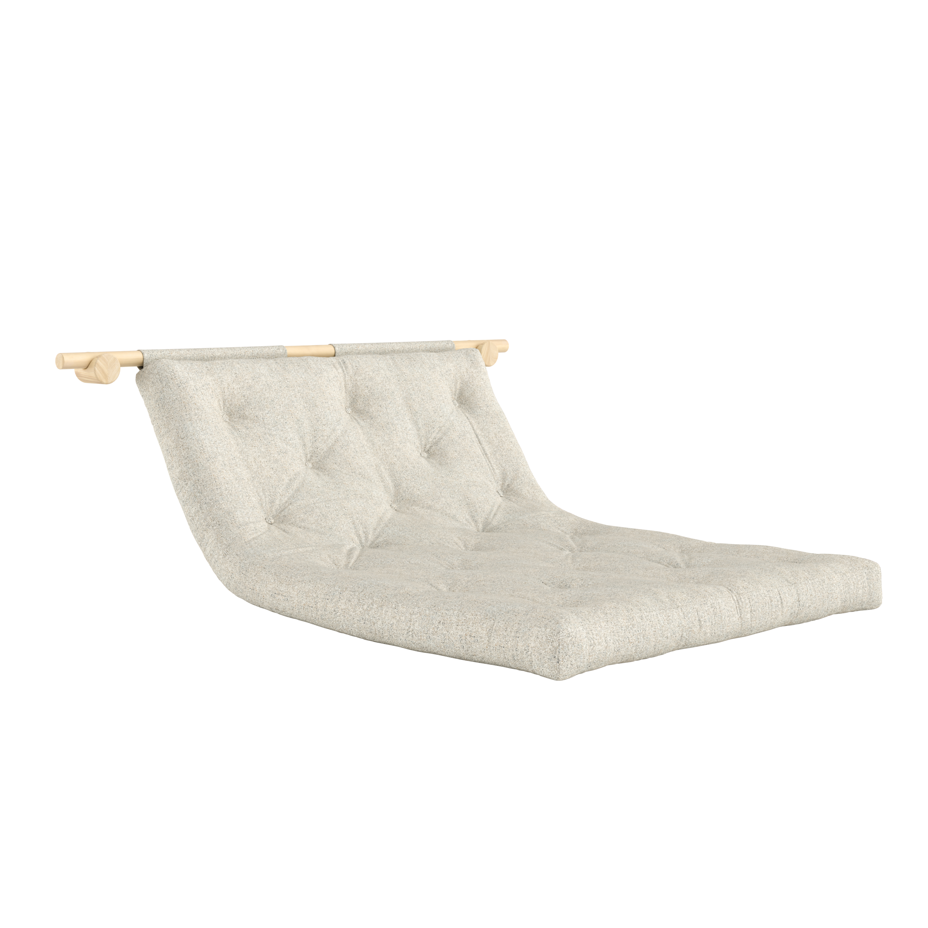 HOOKED RAW 135 X 200 W. BRAVO MATTRESS SOFT CHALK