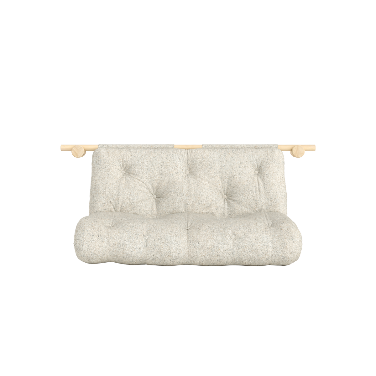 HOOKED RAW 135 X 200 W. BRAVO MATTRESS SOFT CHALK