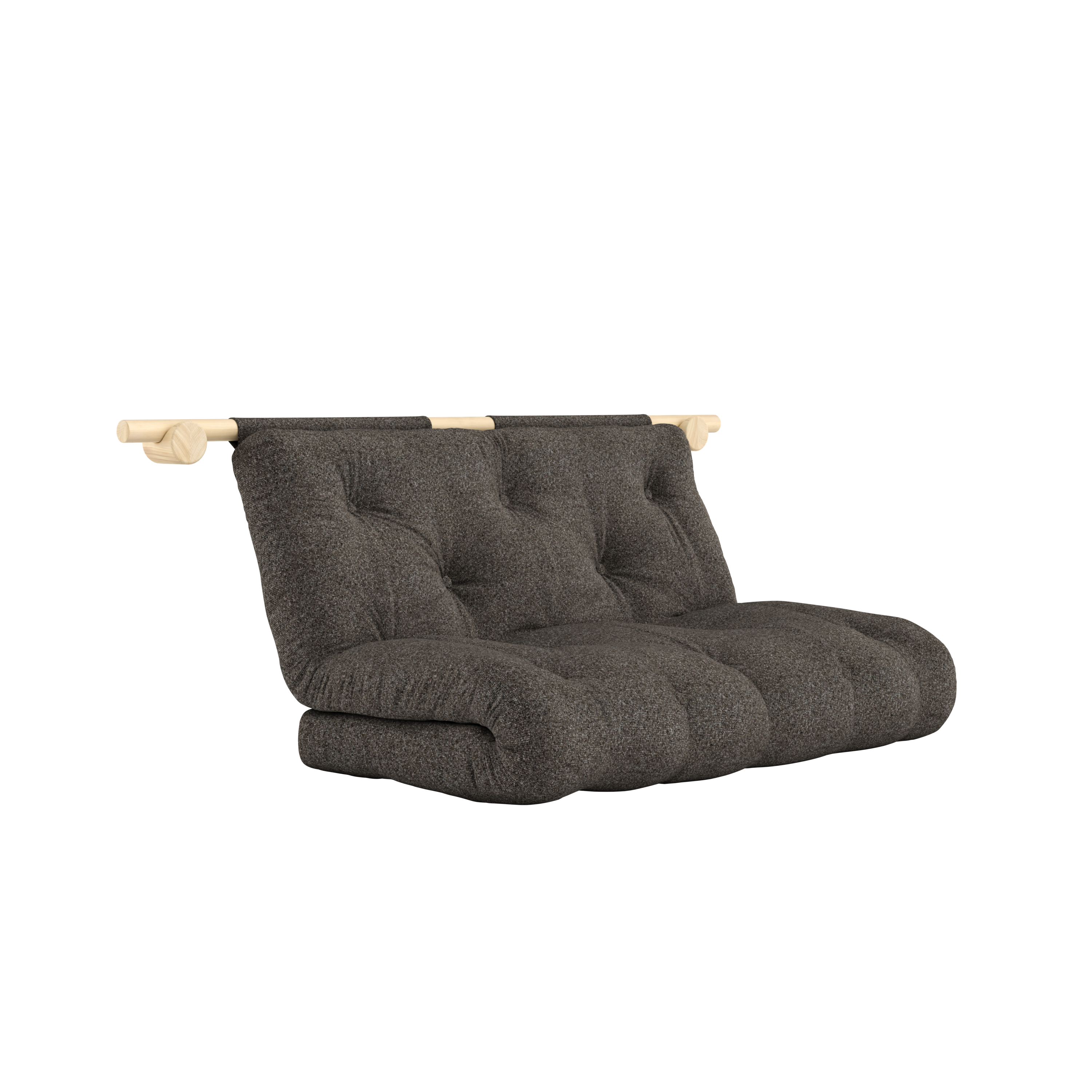 HOOKED RAW 135 X 200 W. BRAVO MATTRESS MELLOW BROWN