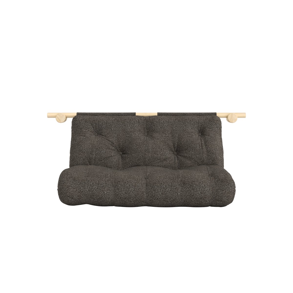 HOOKED RAW 135 X 200 W. BRAVO MATTRESS MELLOW BROWN