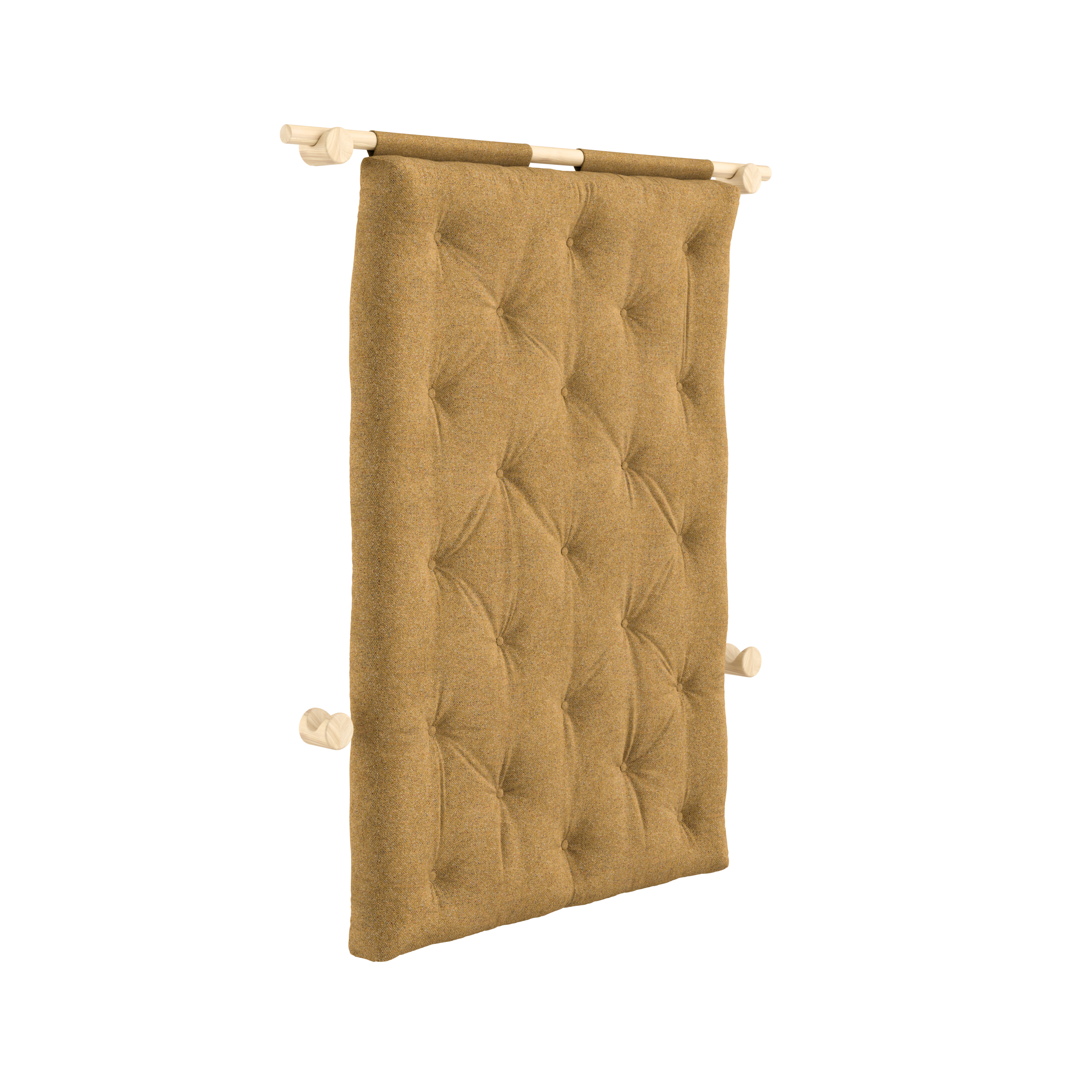 HOOKED RAW 135 X 200 W. BRAVO MATTRESS GOLDEN OCHRE