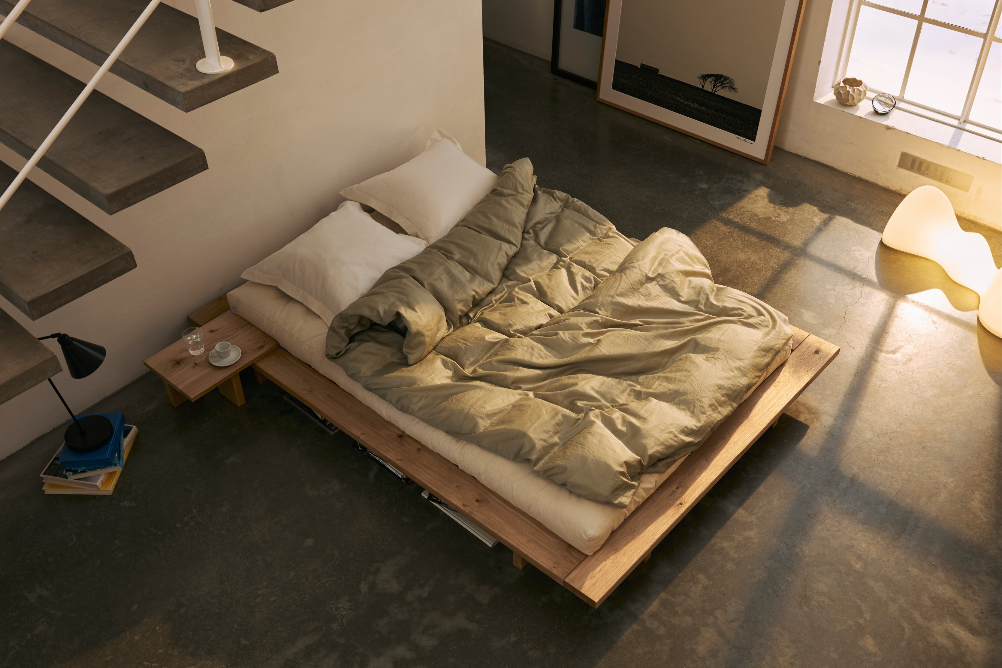 JAPAN BED OAK 120 X 200