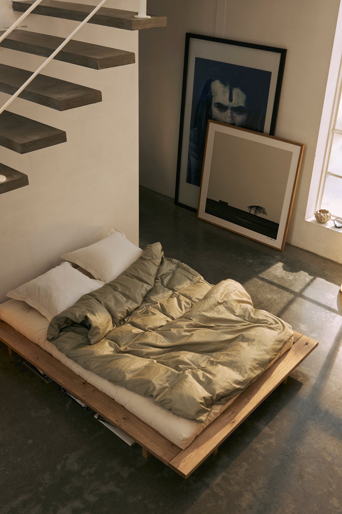 JAPAN BED OAK 160 X 200