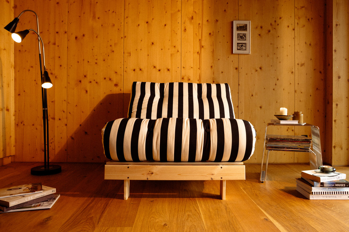 ROOTS RAW 90 X 200 W. ROOTS MATTRESS BLACK-WHITE