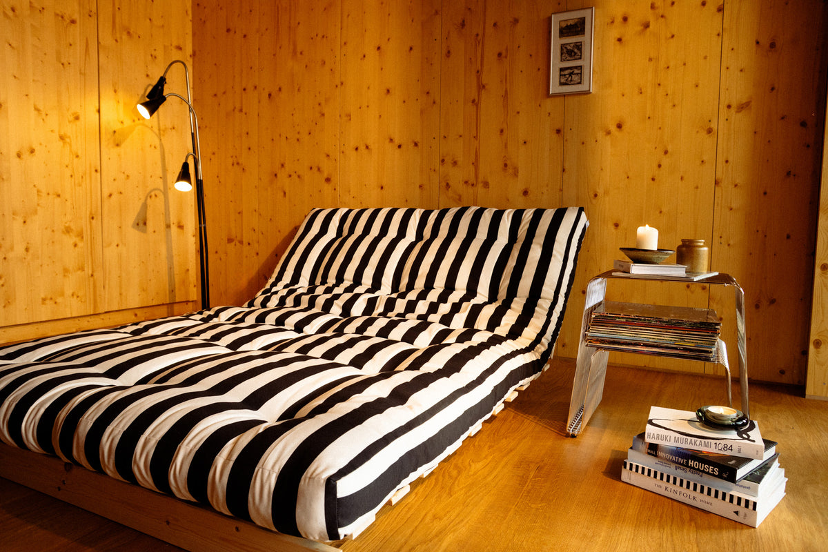 ROOTS RAW 160 X 200 W. ROOTS MATTRESS BLACK-WHITE