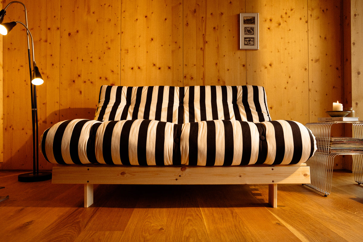 ROOTS RAW 160 X 200 W. ROOTS MATTRESS BLACK-WHITE