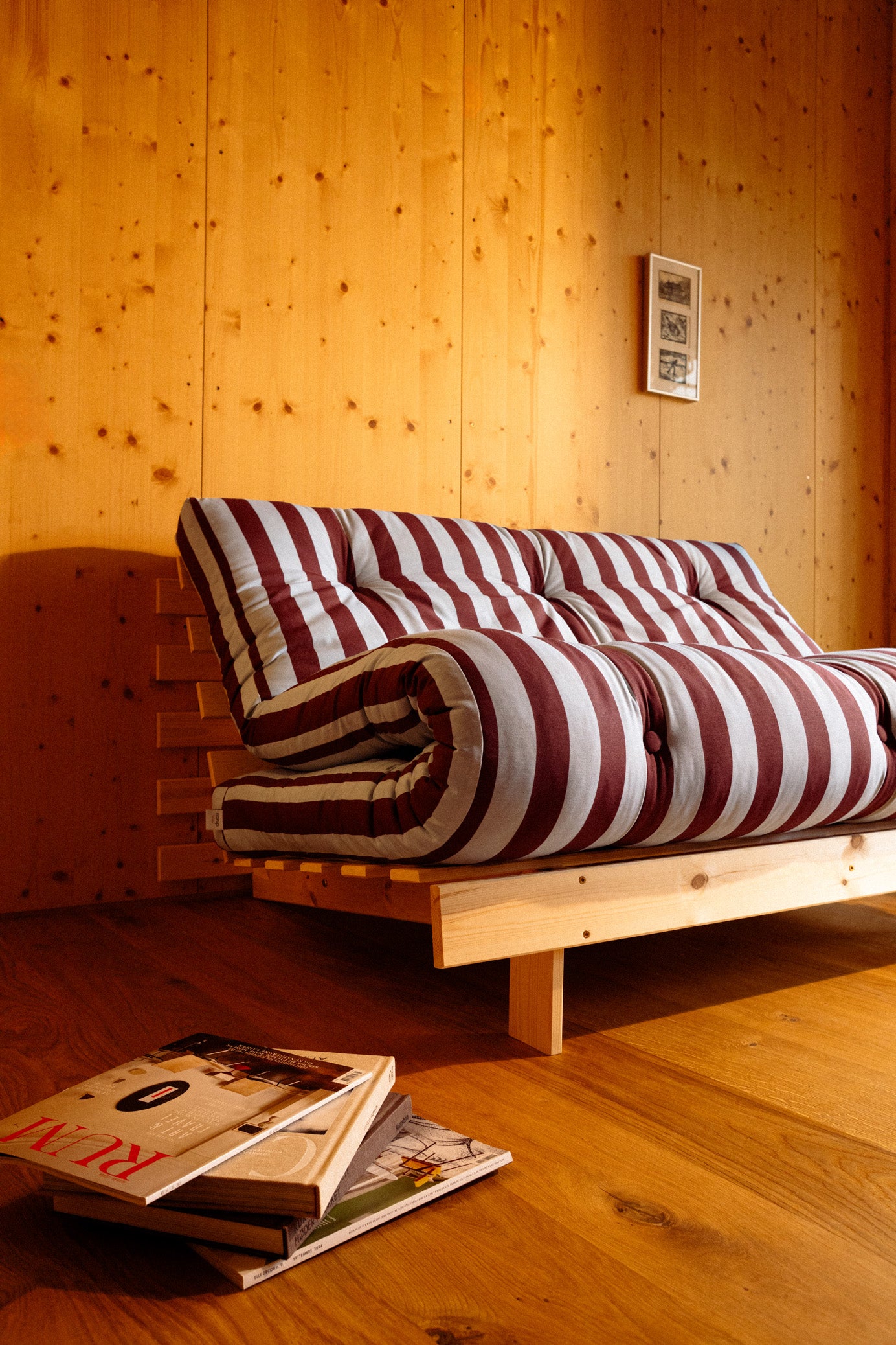 ROOTS RAW 160 X 200 W. ROOTS MATTRESS BURGUNDY-LIGHT BLUE