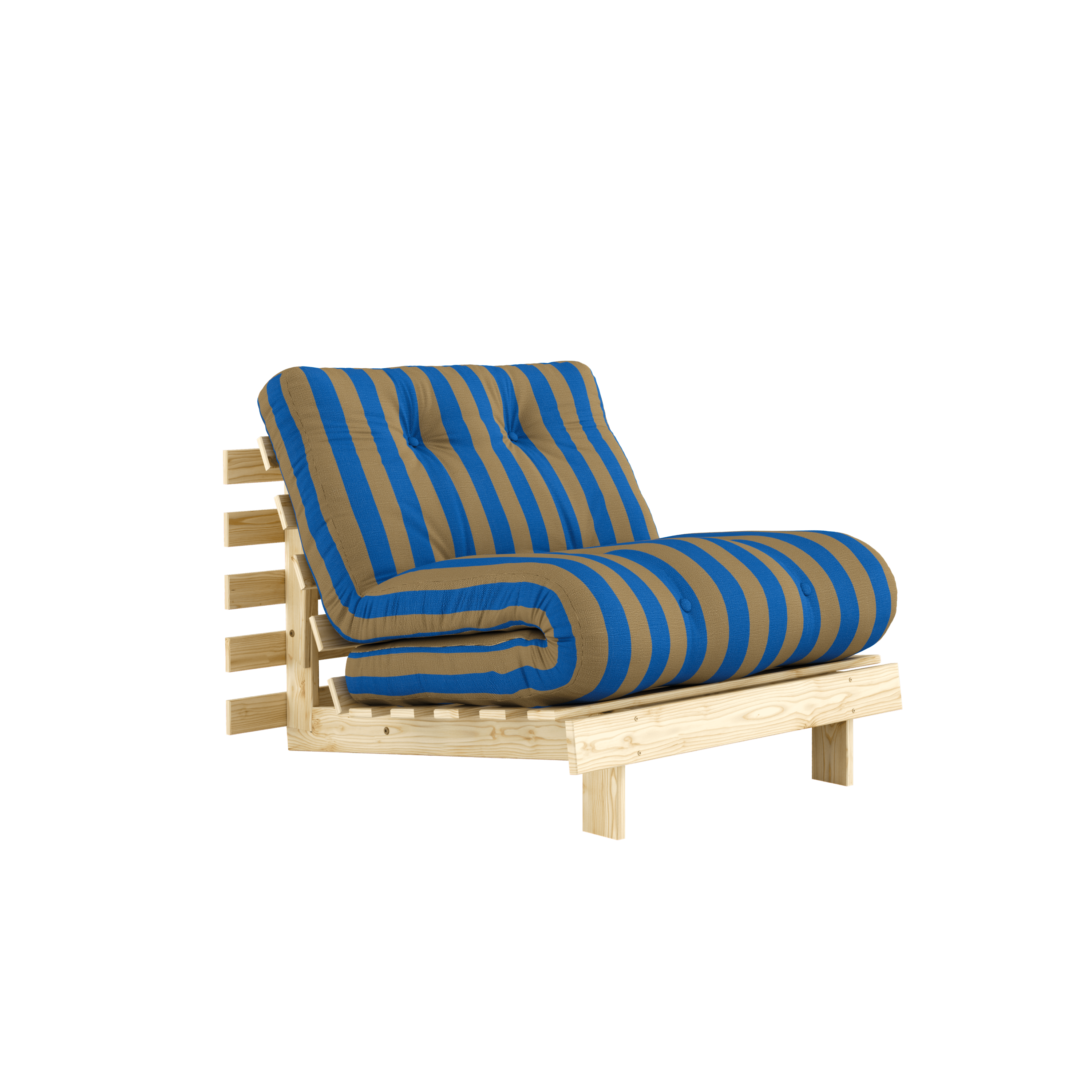 ROOTS RAW 90 X 200 W. ROOTS MATTRESS BROWN-BLUE