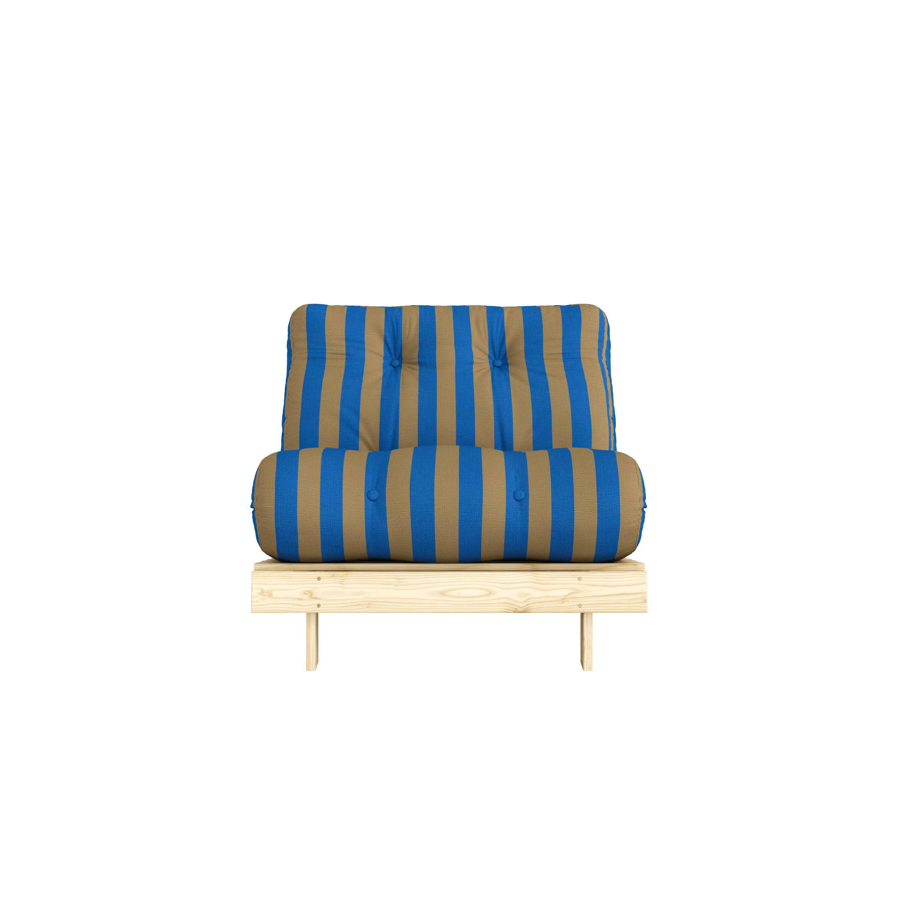 ROOTS RAW 90 X 200 W. ROOTS MATTRESS BROWN-BLUE