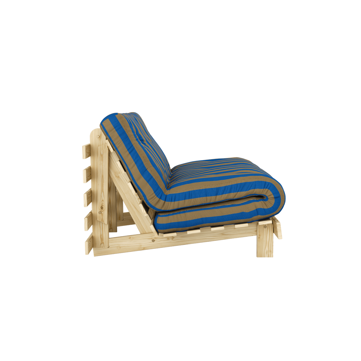 ROOTS RAW 140 X 200 W. ROOTS MATTRESS BROWN-BLUE