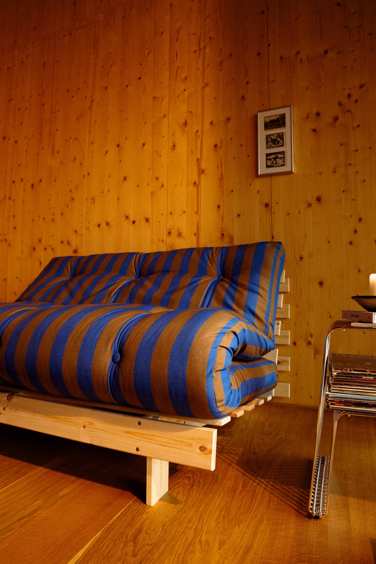 ROOTS RAW 160 X 200 W. ROOTS MATTRESS BROWN-BLUE
