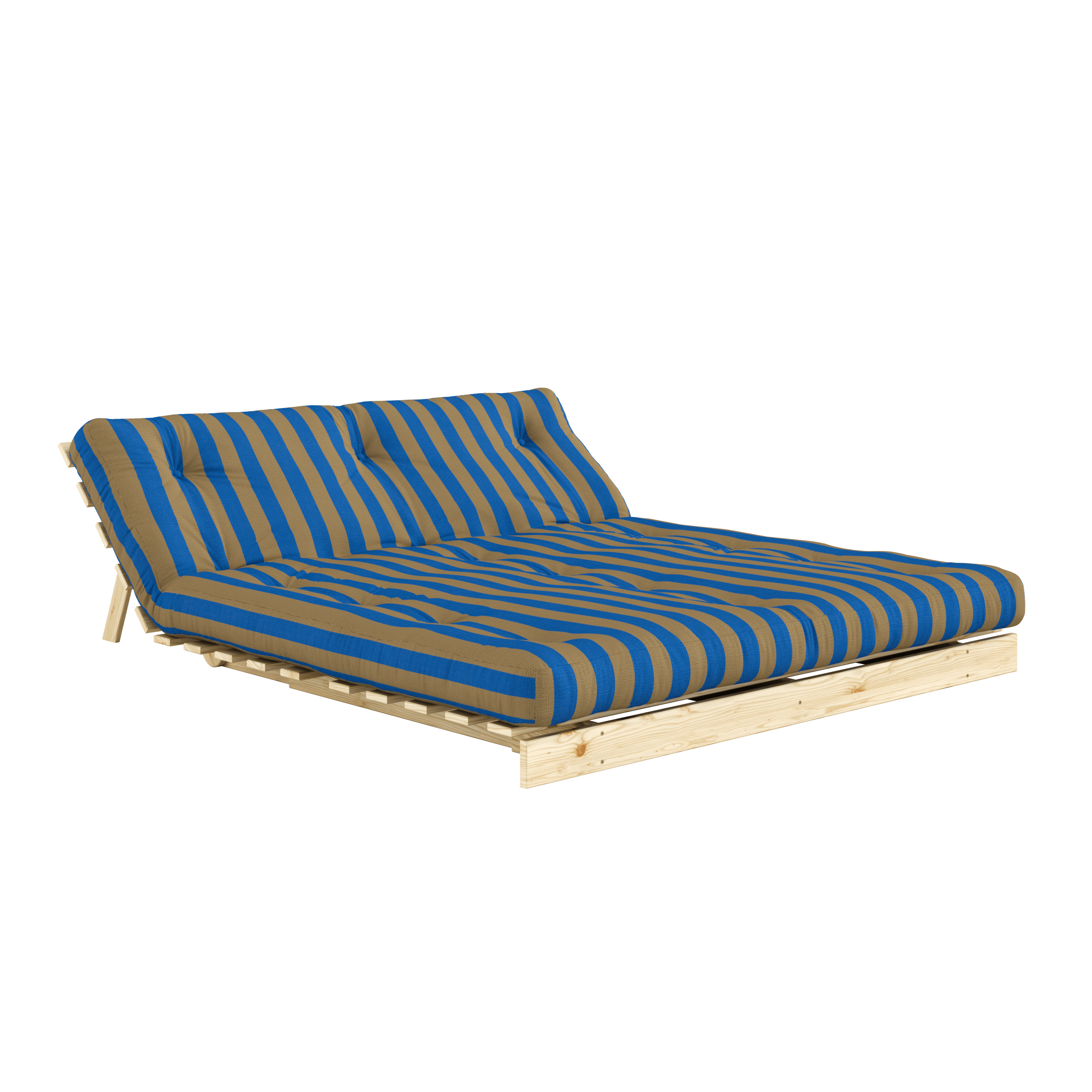 ROOTS RAW 160 X 200 W. ROOTS MATTRESS BROWN-BLUE