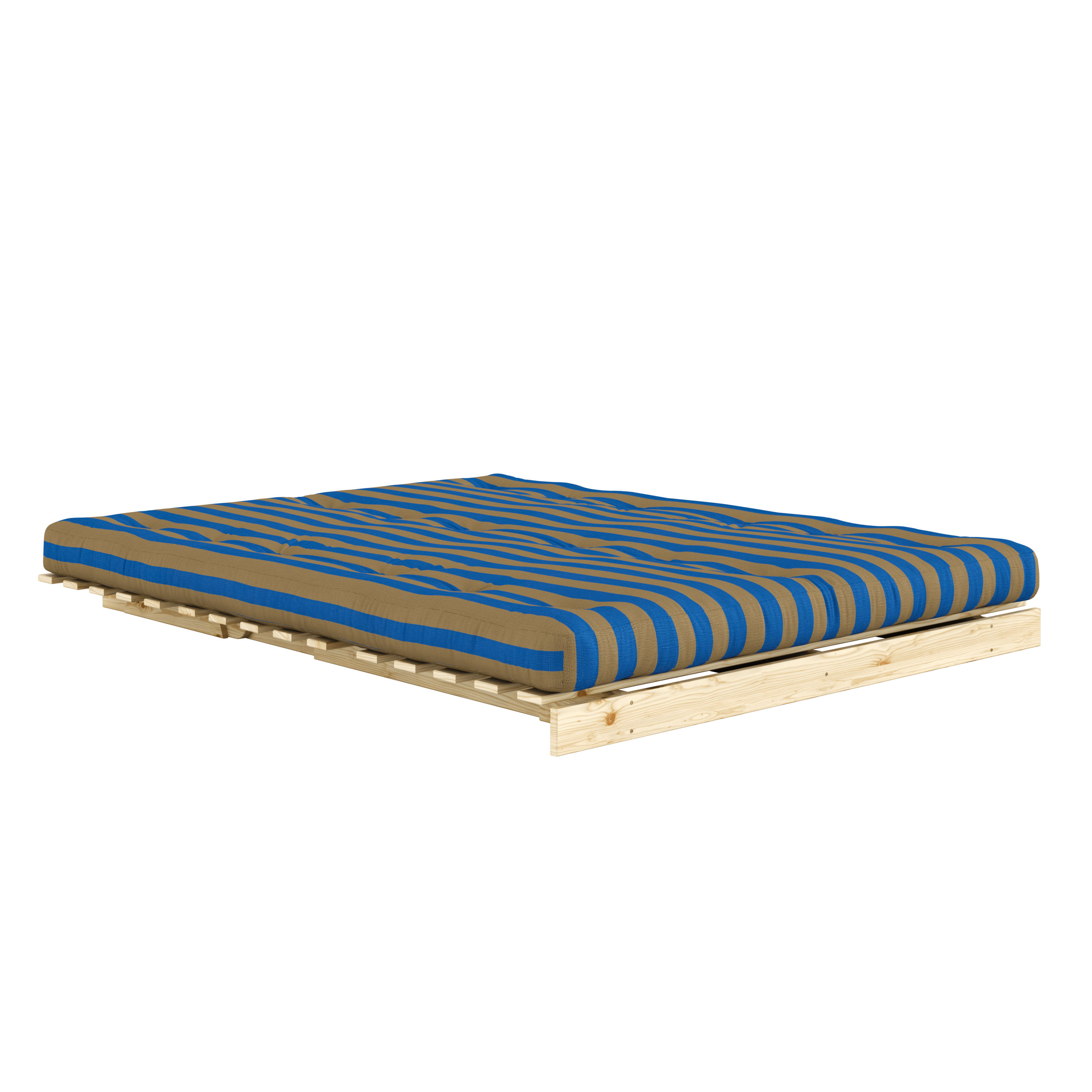 ROOTS RAW 160 X 200 W. ROOTS MATTRESS BROWN-BLUE