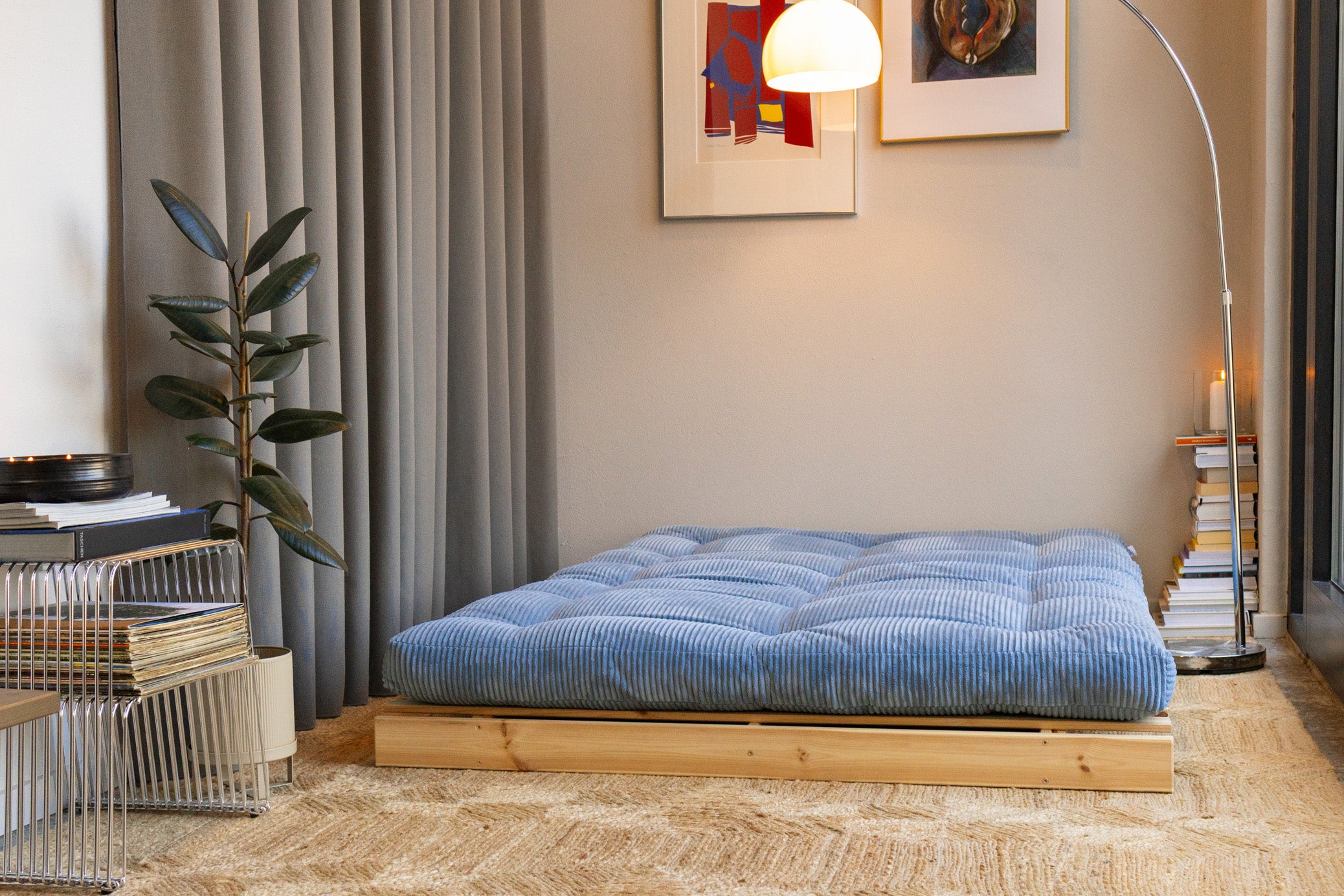 ROOTS RAW 140 X 200 W. ROOTS MATTRESS HAZY BLUE