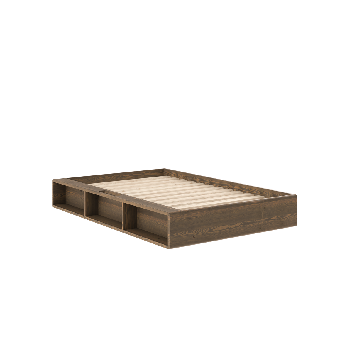 ZIGGY BED CAROB BROWN LACQUERED 120 X 200